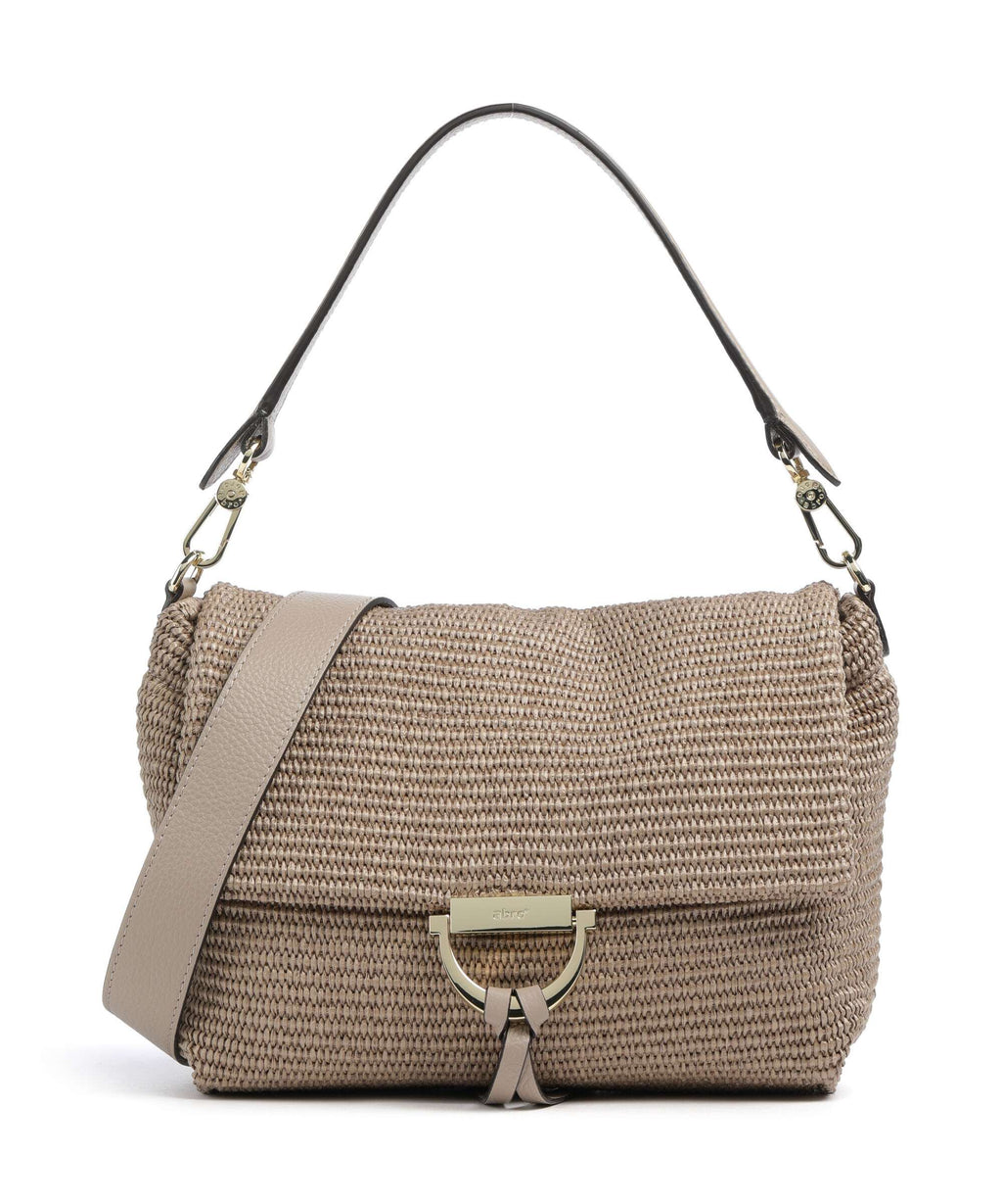 Abro Raffia Classica Temi Medium Shoulder bag siena