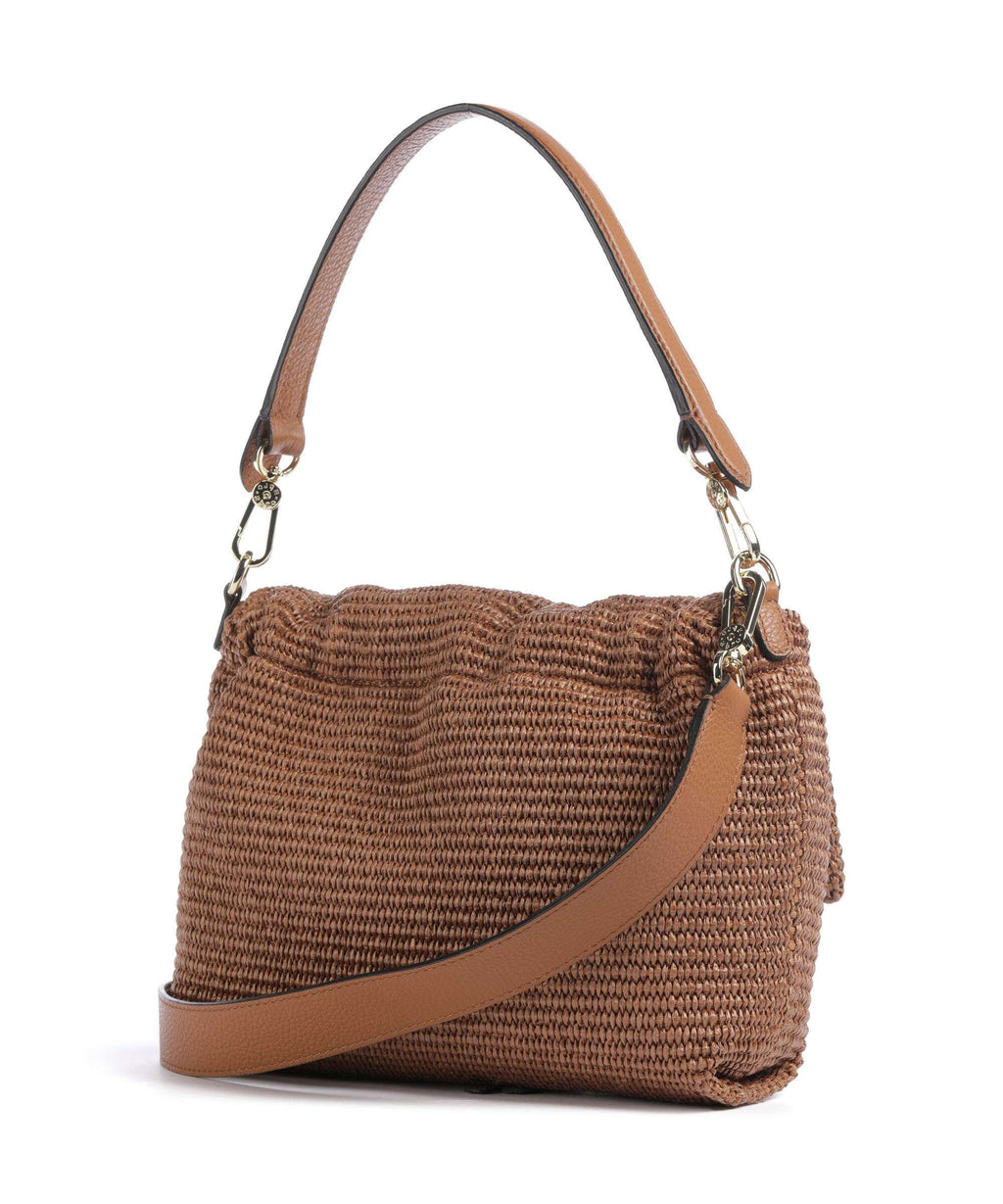 Abro Raffia Classica Temi Medium Shoulder bag caramel/cognac