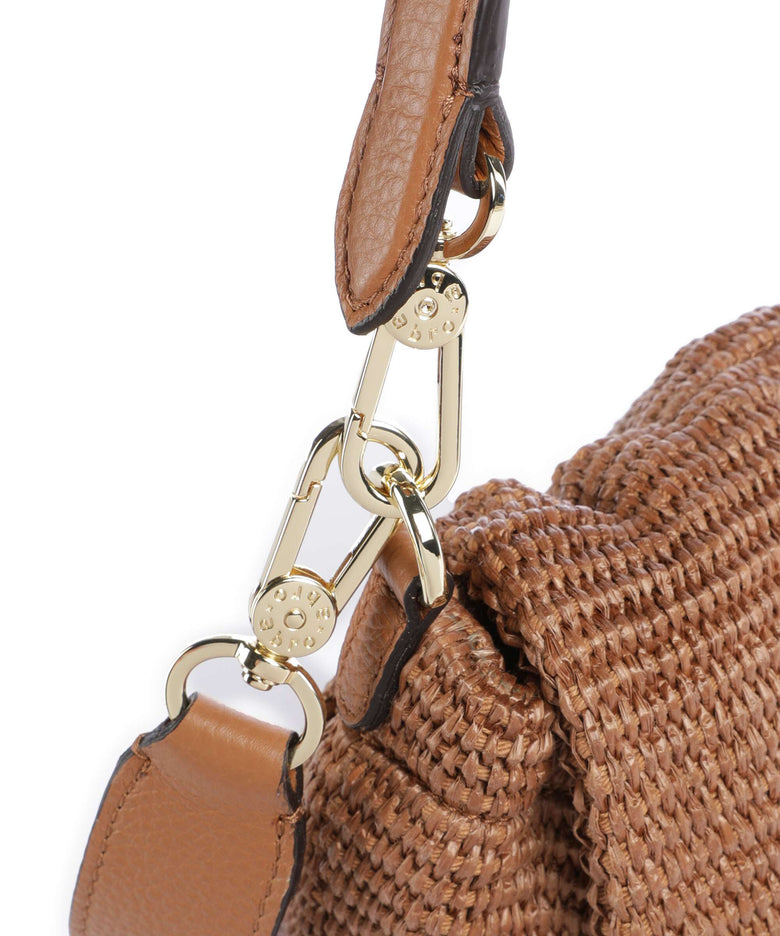 Abro Raffia Classica Temi Medium Shoulder bag caramel/cognac