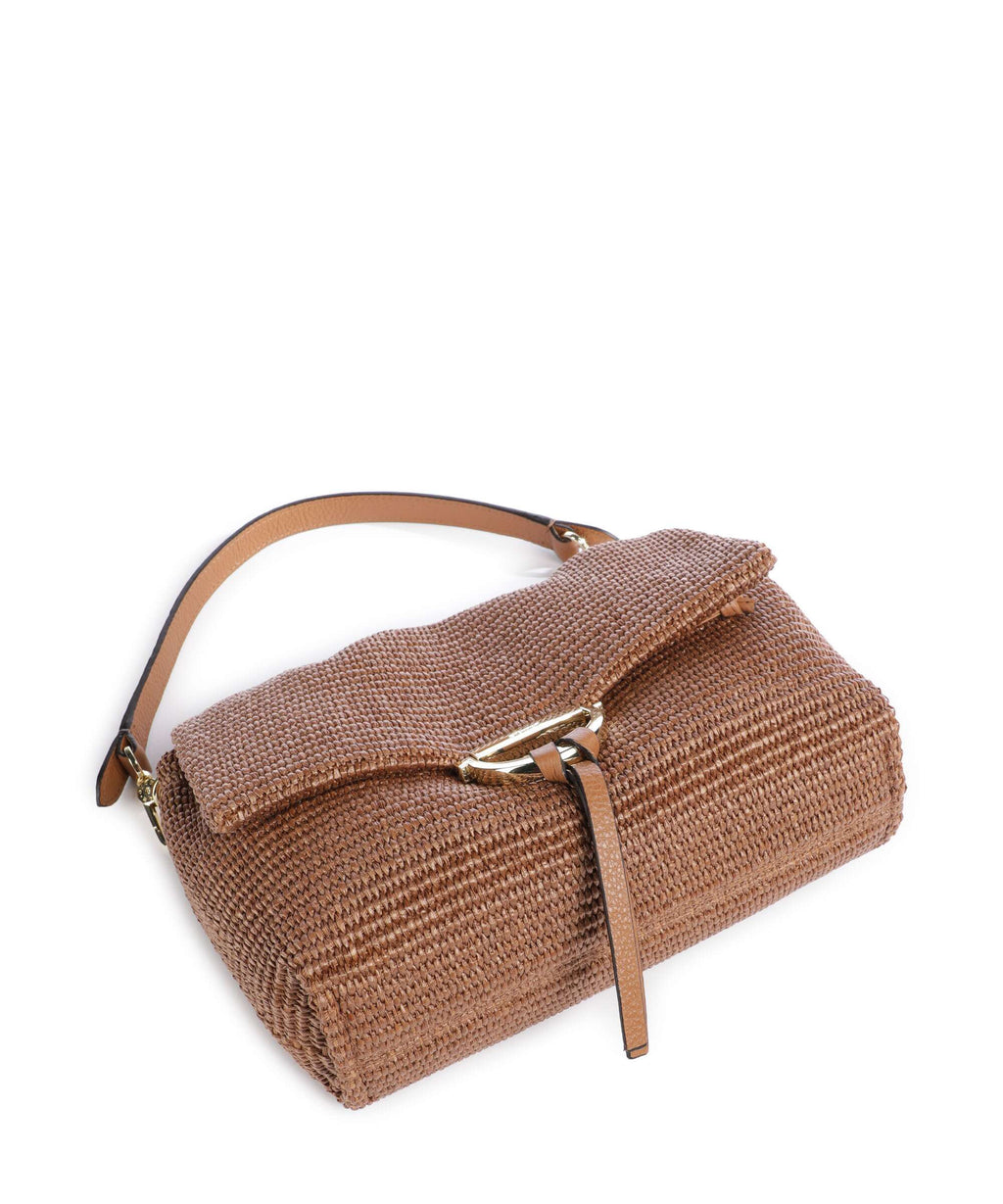 Abro Raffia Classica Temi Medium Shoulder bag caramel/cognac