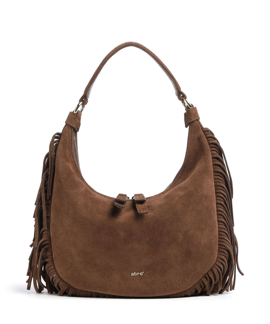 Abro Suede Nana Small Hobo bag wood