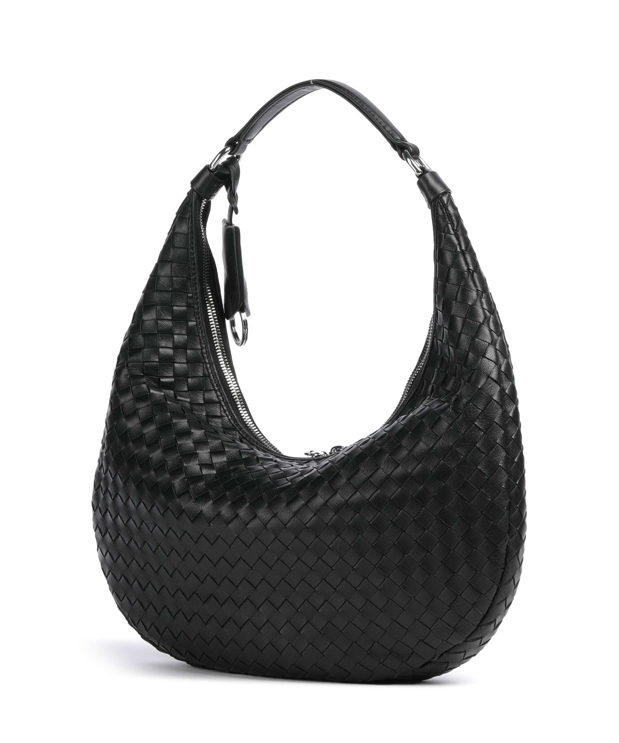 Abro Piuma Nana Small Hobo bag black/nickel