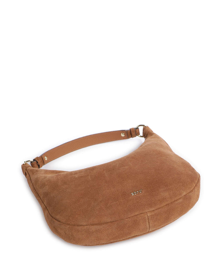 Abro Suede Nana Mini Hobo bag cuoio