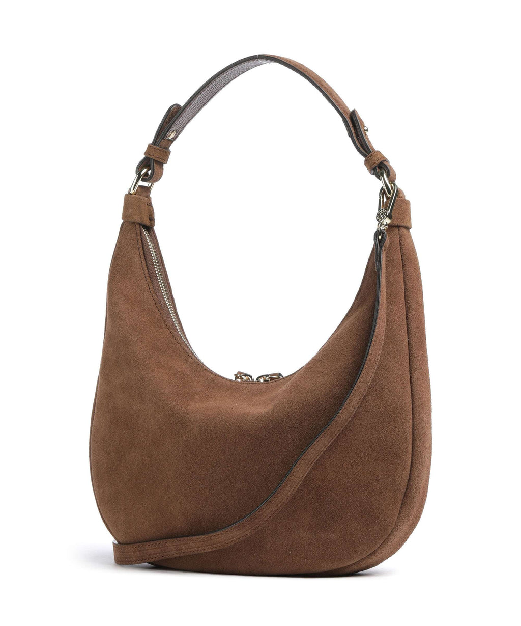 Abro Suede Nana Mini Hobo bag wood