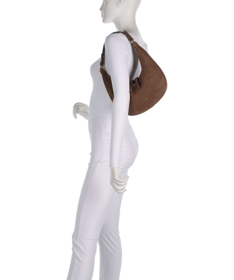 Abro Suede Nana Mini Hobo bag wood