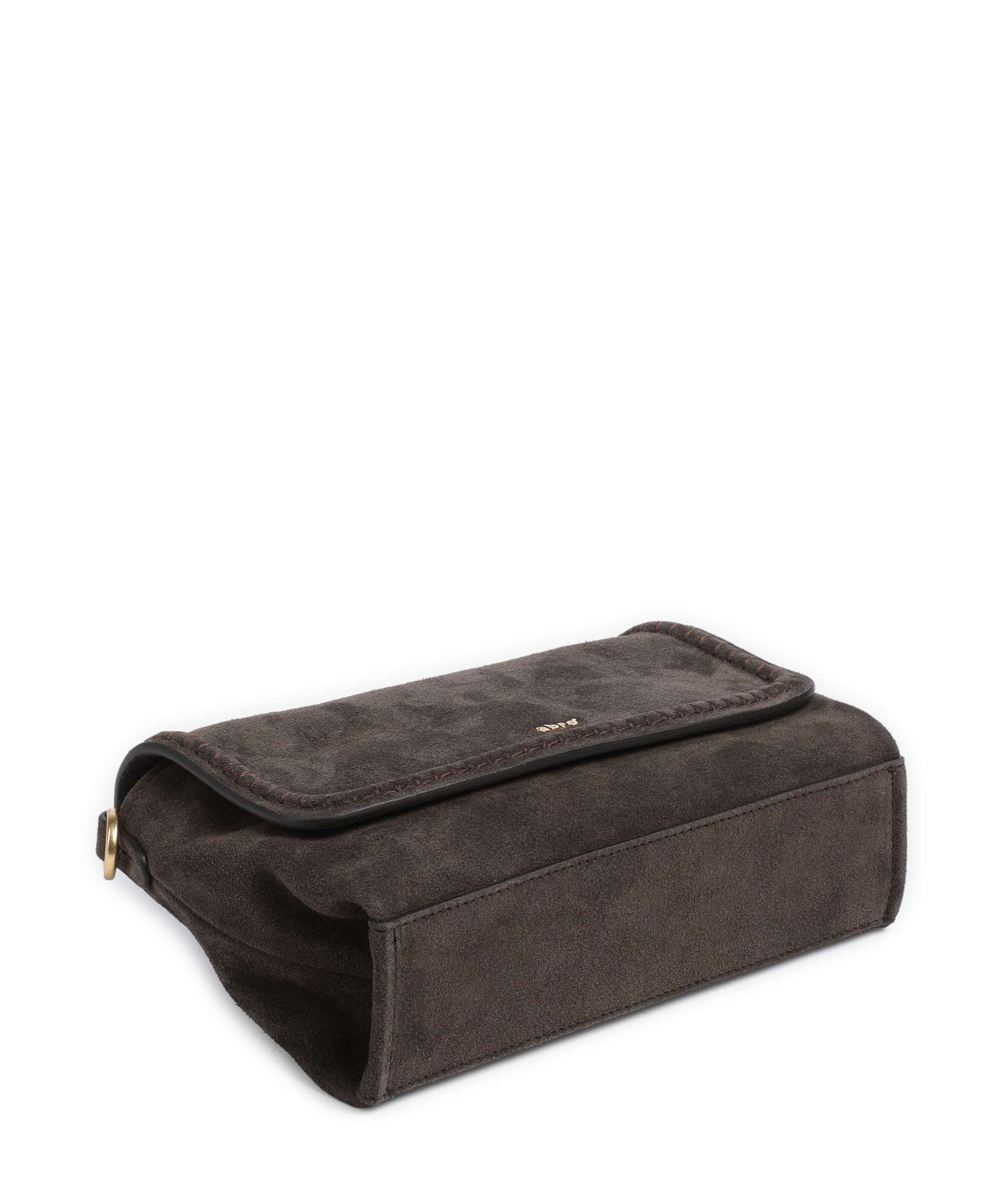Abro Suede Signature Shoulder bag dark brown