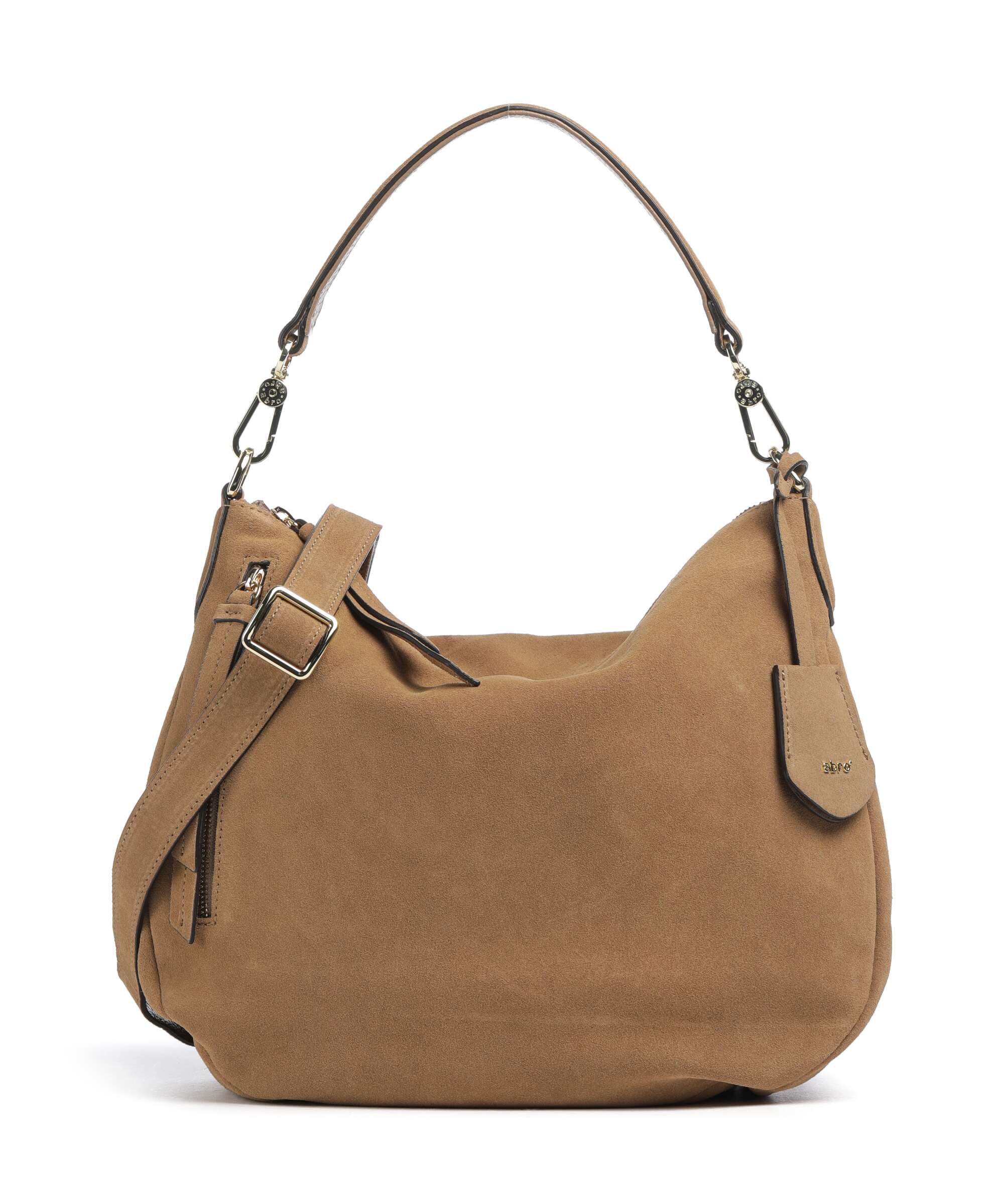 Abro Suede Juna Small Hobo bag cappuccino
