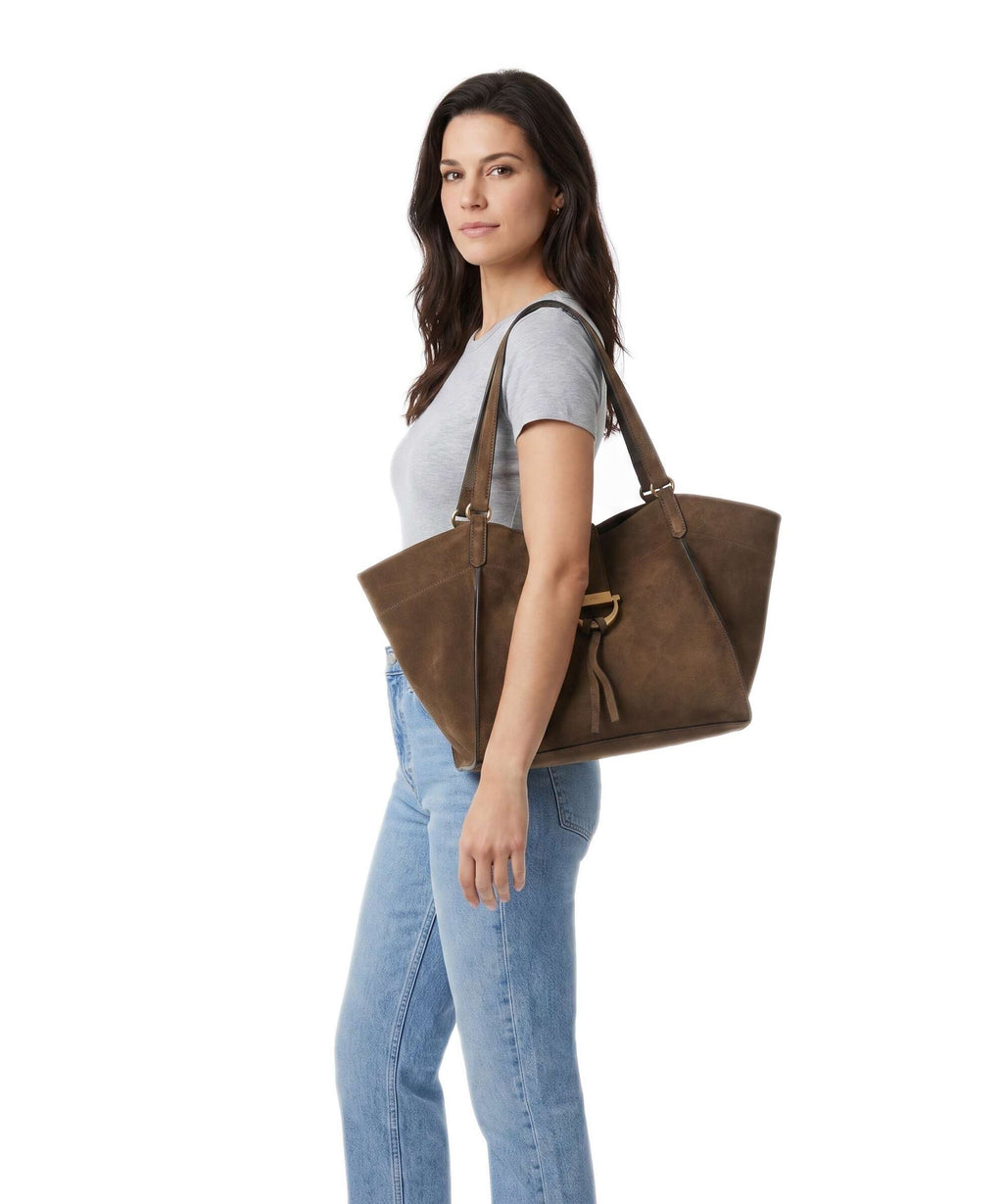 Abro Suede Temi Tote bag khaki