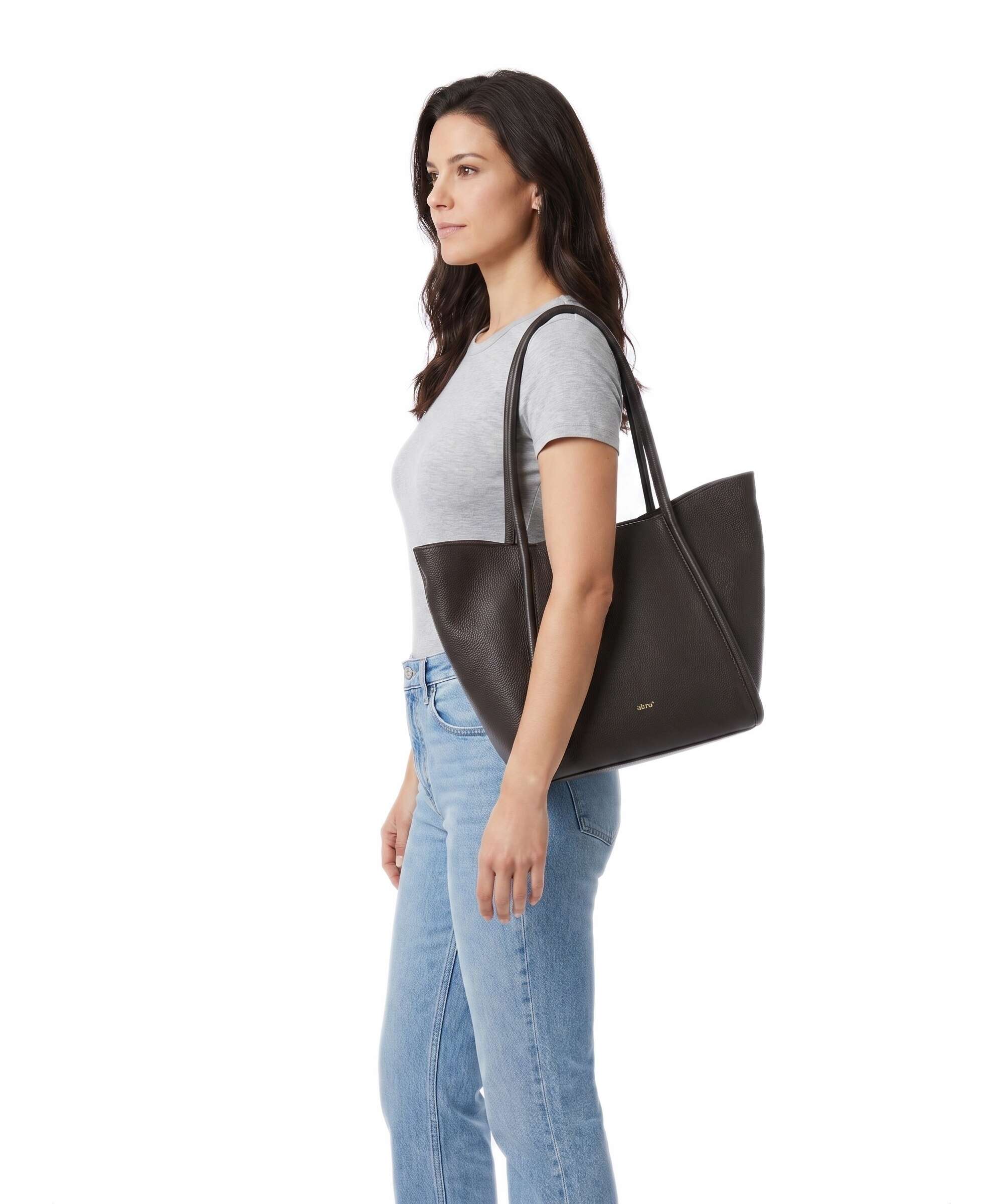 Abro Agave Willow Small Tote bag dark brown