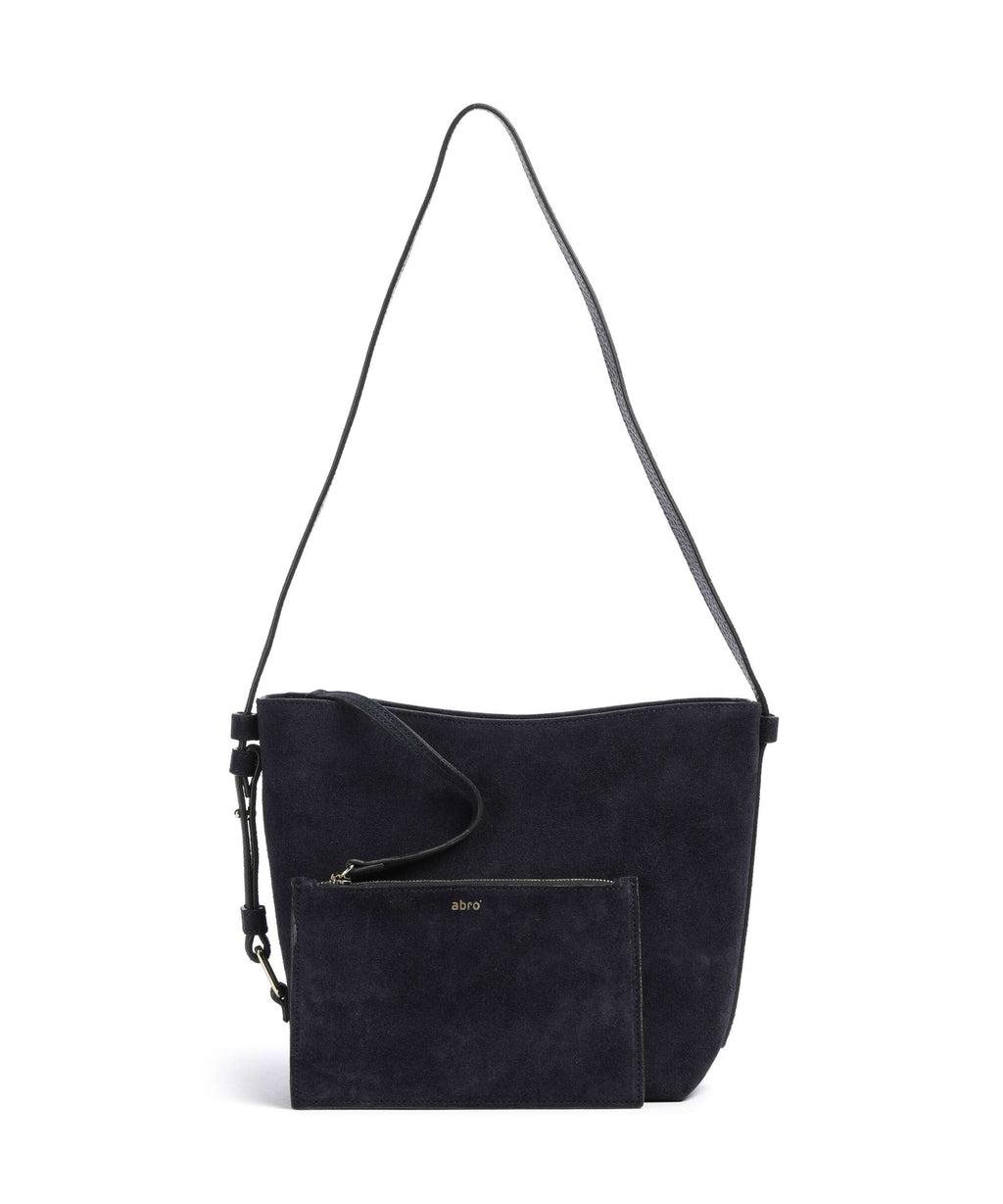 Abro Suede Cosmo Hobo bag navy