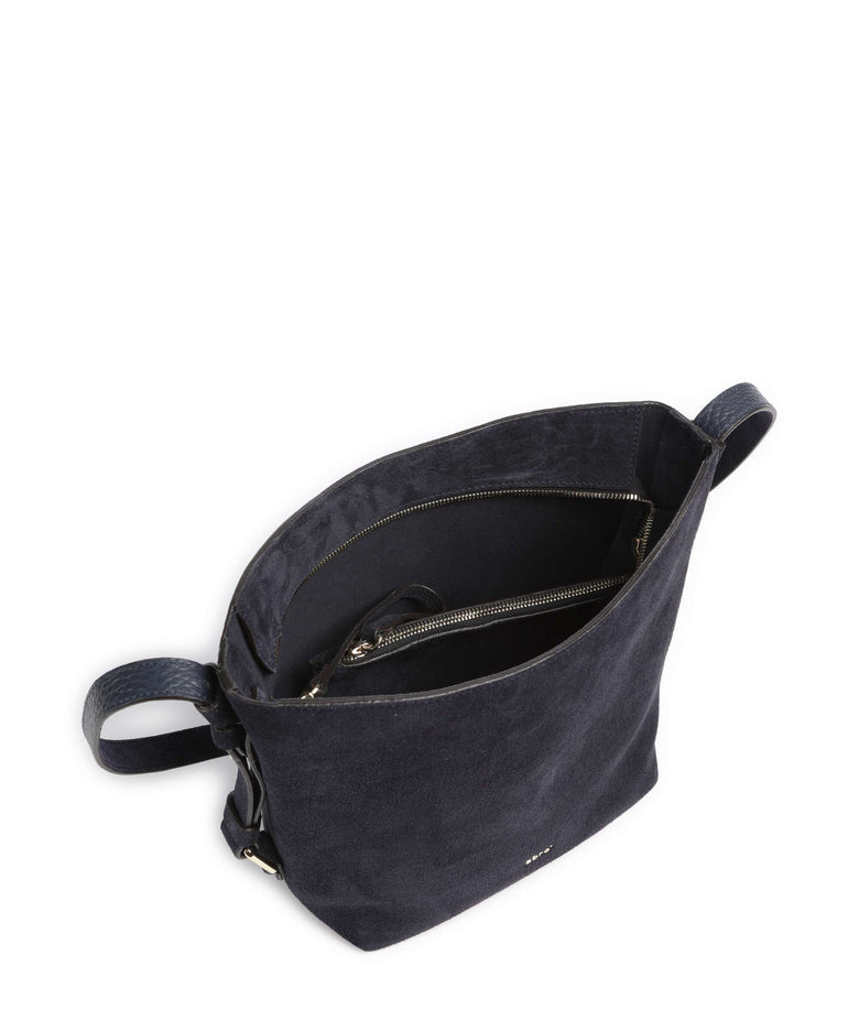 Abro Suede Cosmo Hobo bag navy
