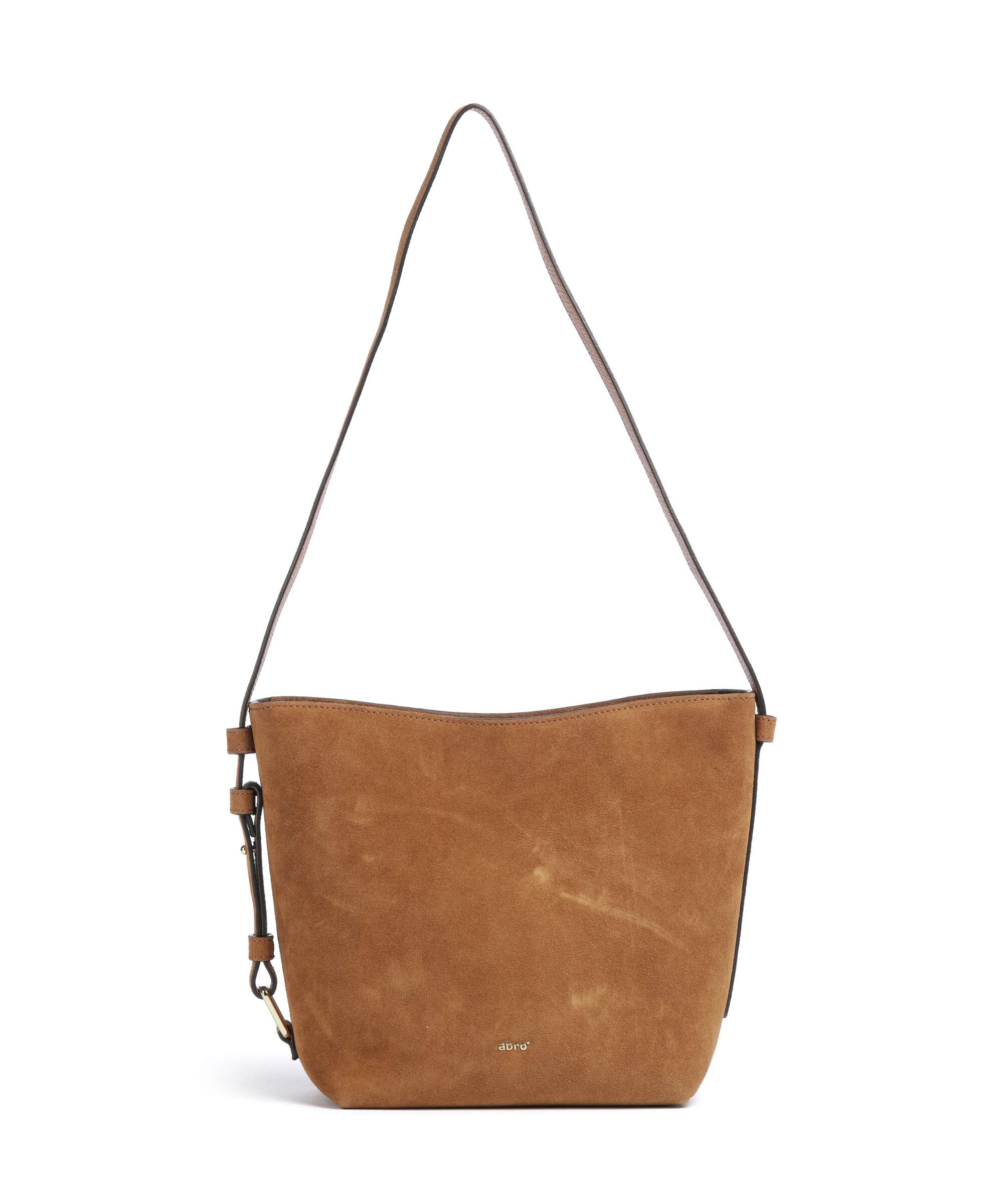 Abro Suede Cosmo Hobo bag cuoio