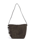 Abro Suede Cosmo Hobo bag dark brown