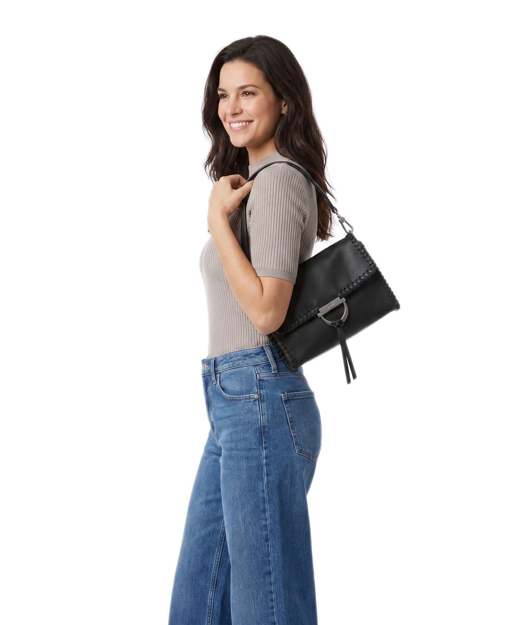 Abro Dalia Temi Stitch Shoulder bag black/nickel