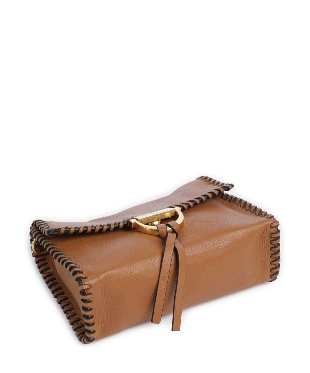Abro Dalia Temi Stitch Shoulder bag cuoio
