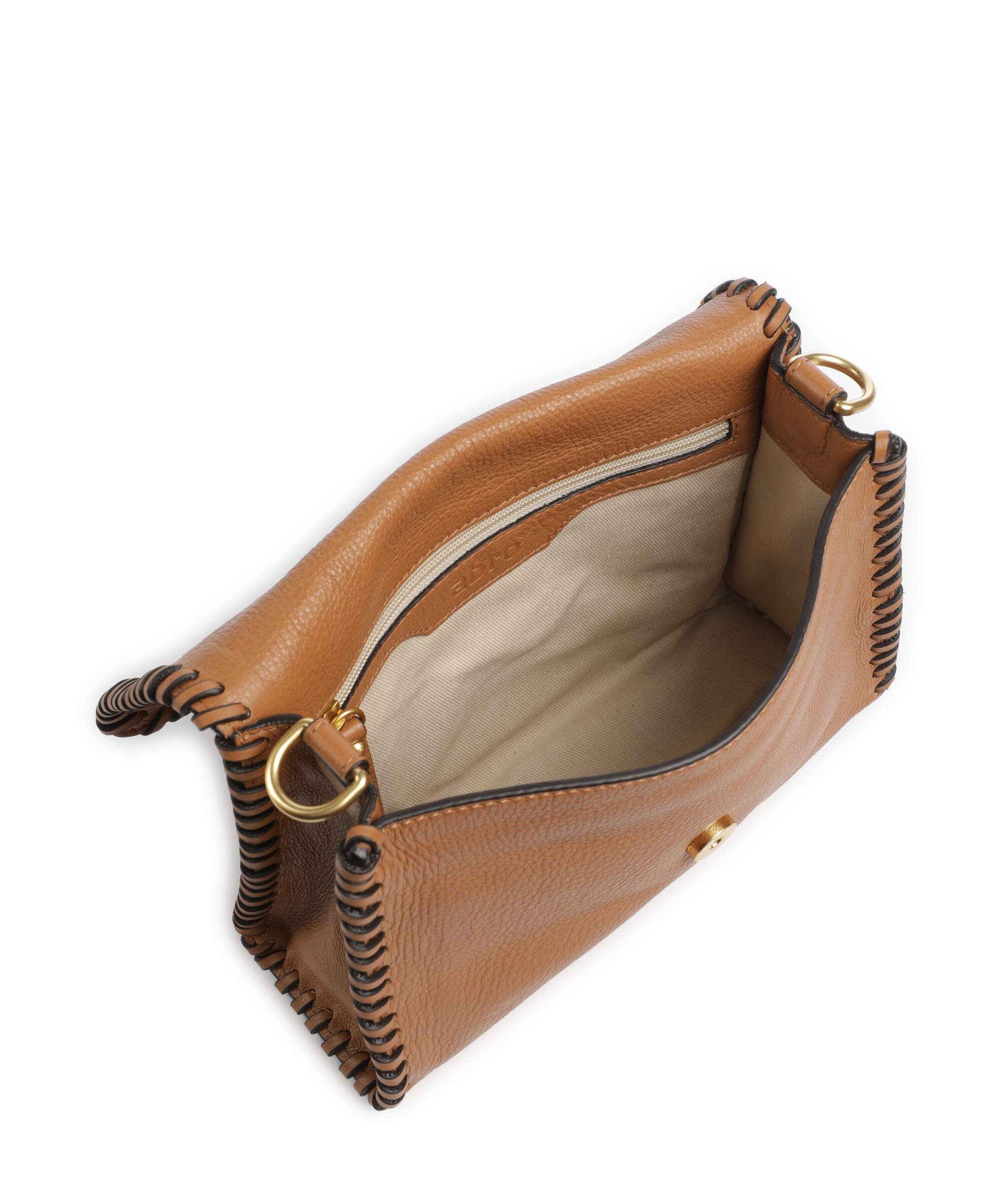 Abro Dalia Temi Stitch Shoulder bag cuoio
