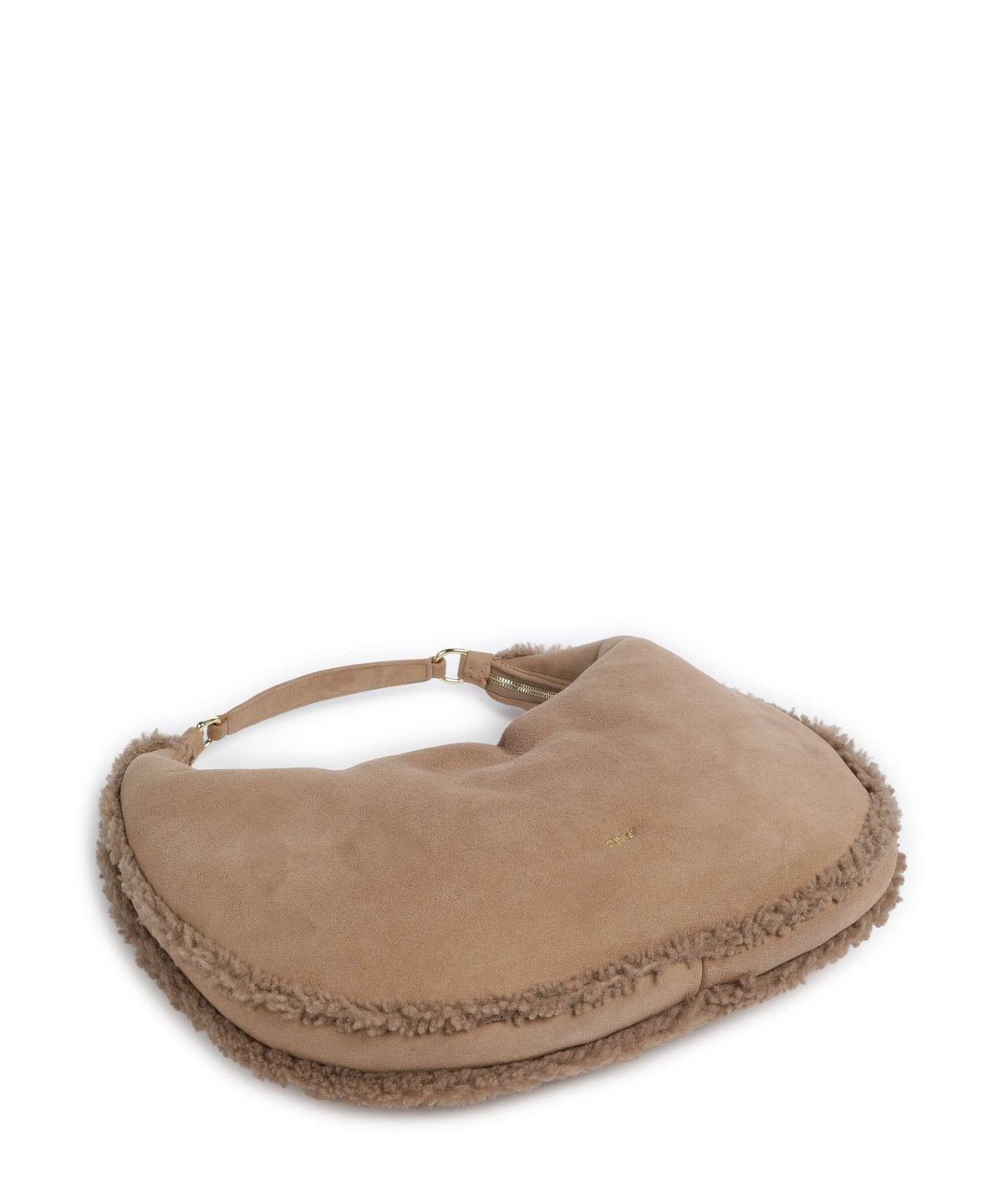 Abro Shearling Nana Big Hobo bag cappuccino