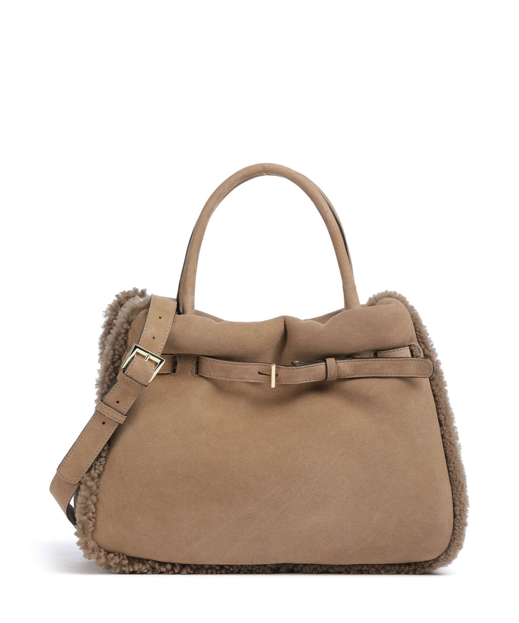 Abro Shearling Jill Handbag cappuccino