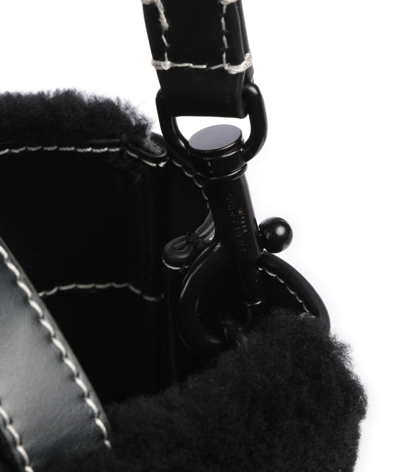Liebeskind Paper Bag Shearling S Handbag black