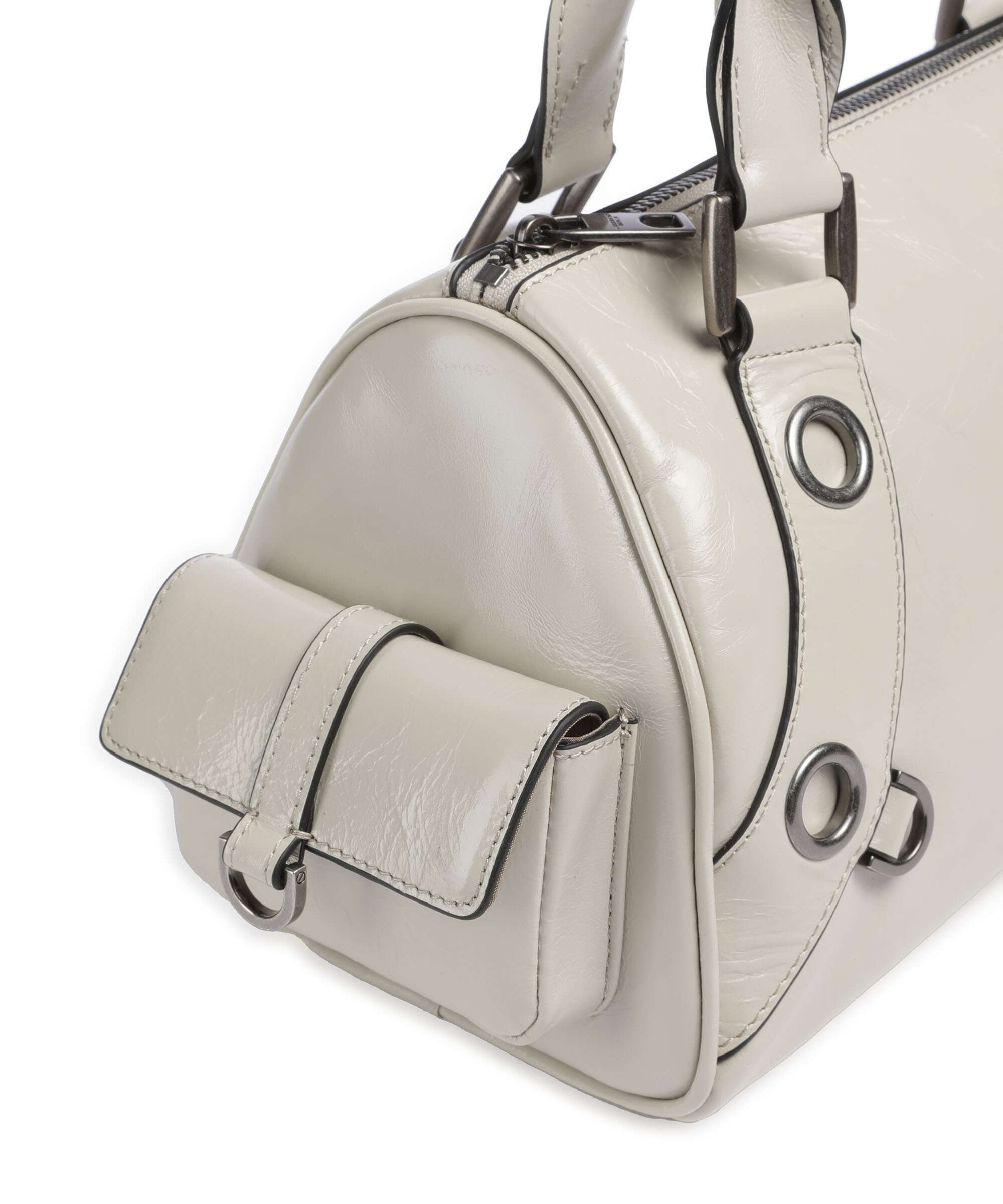 Liebeskind Nika Lack Distressed M Shoulder bag milk