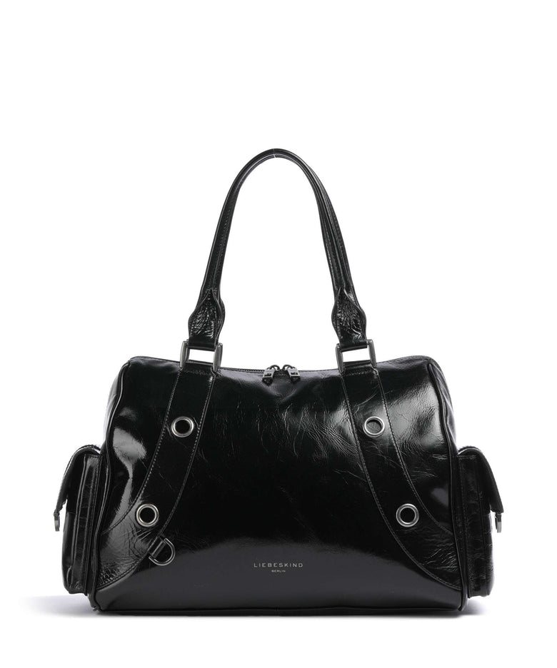 Liebeskind Nika Lack Distressed L Shoulder bag black