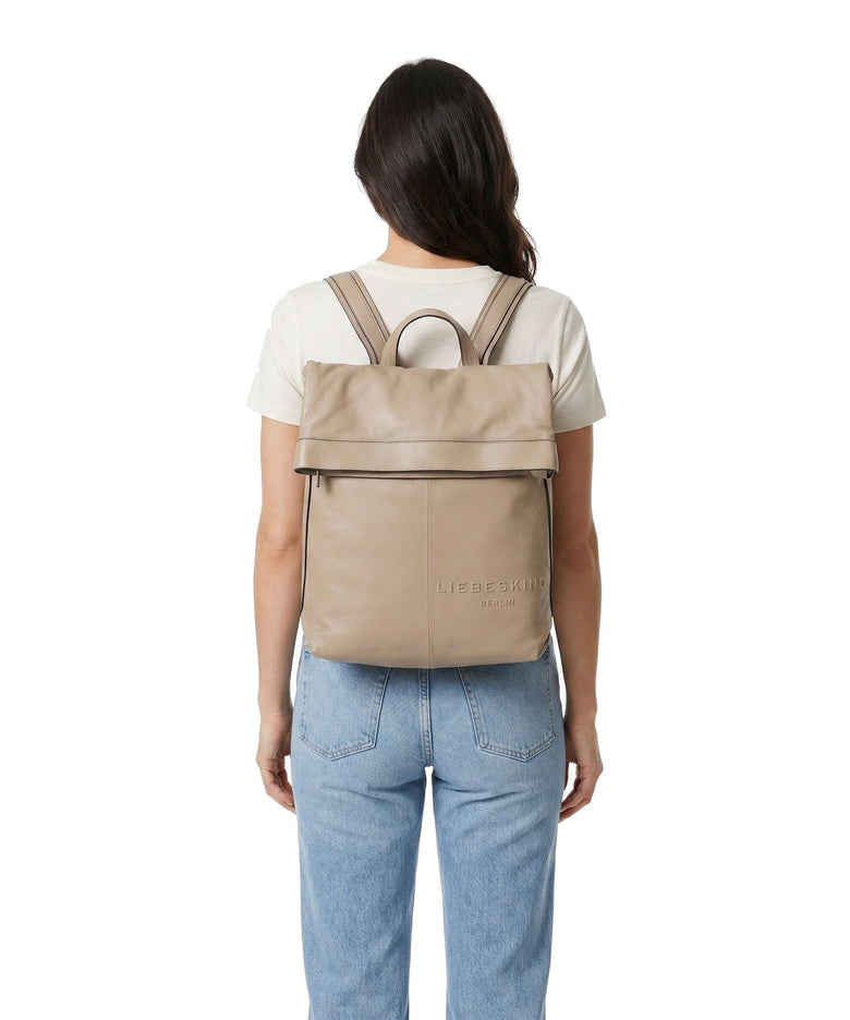 Liebeskind Elvira Sheep Natural L Rolltop backpack stone