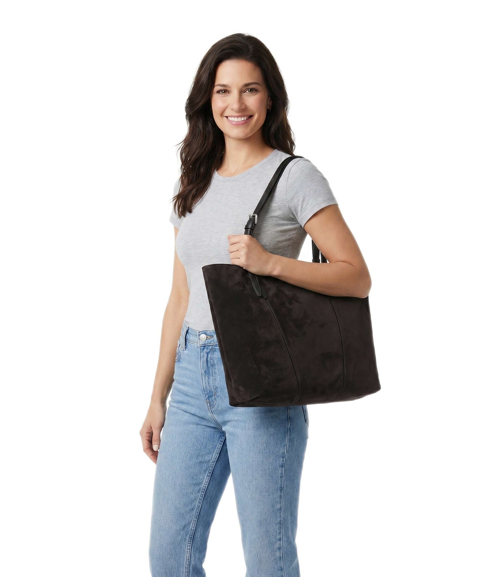 Liebeskind Una Recycled Suede M Tote bag deep soil