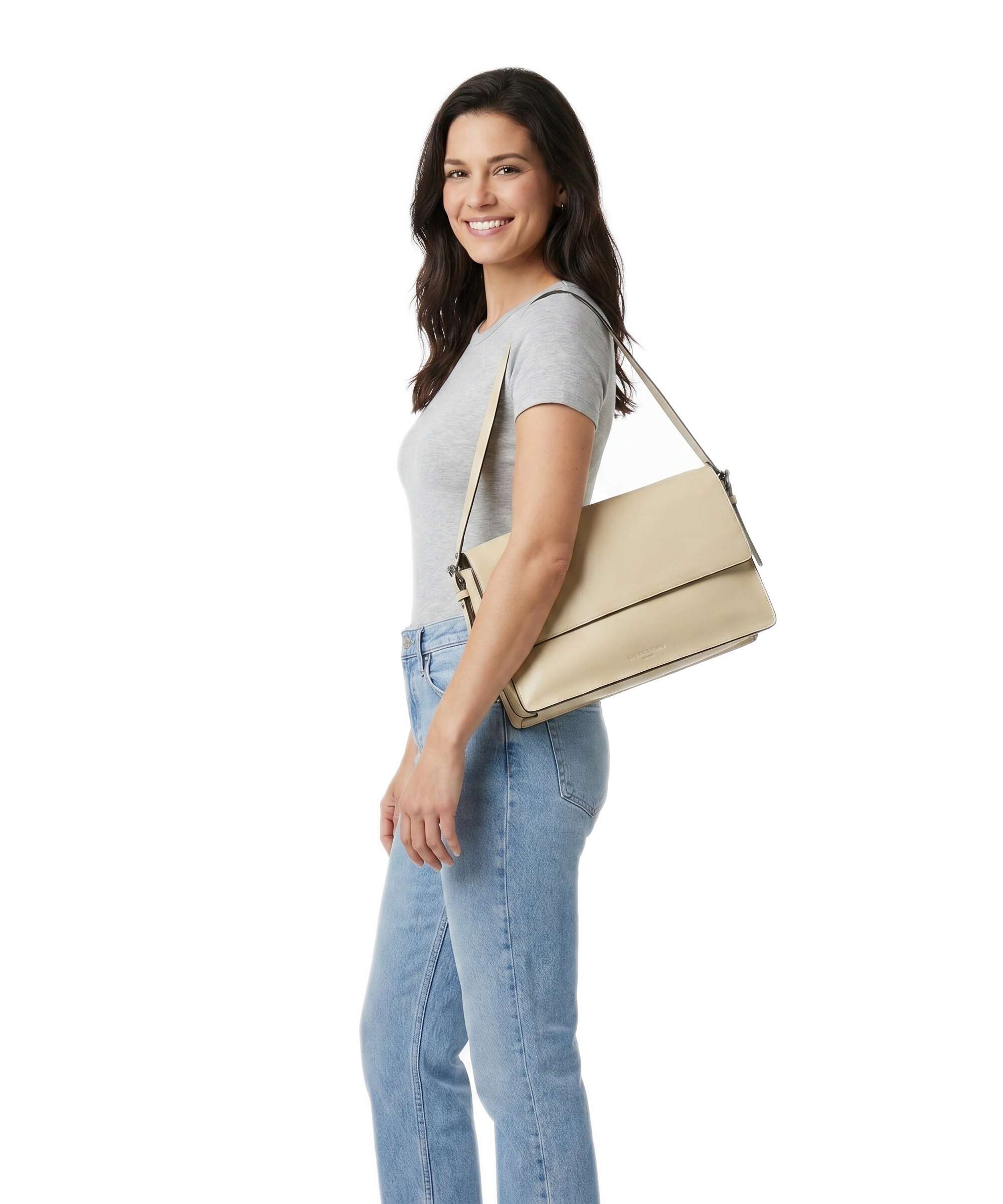 Liebeskind Audrey Recycled Soft Calf M Shoulder bag biscotti
