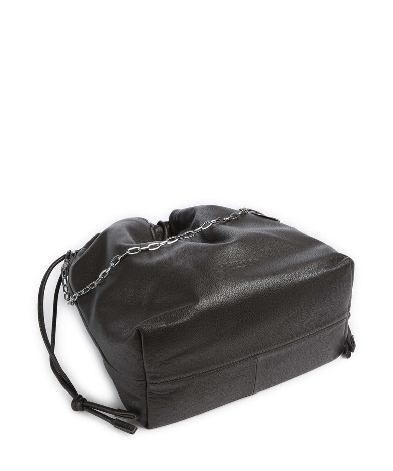 Liebeskind Lya II Small Pebble M Bucket bag deep soil