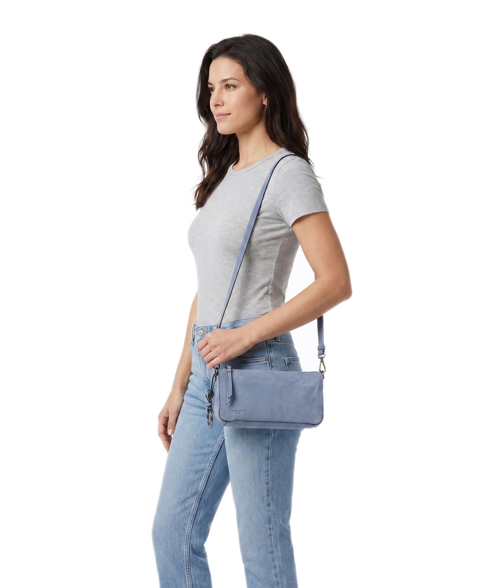 Liebeskind Clarice II Hydro Suede M Crossbody bag flower blue