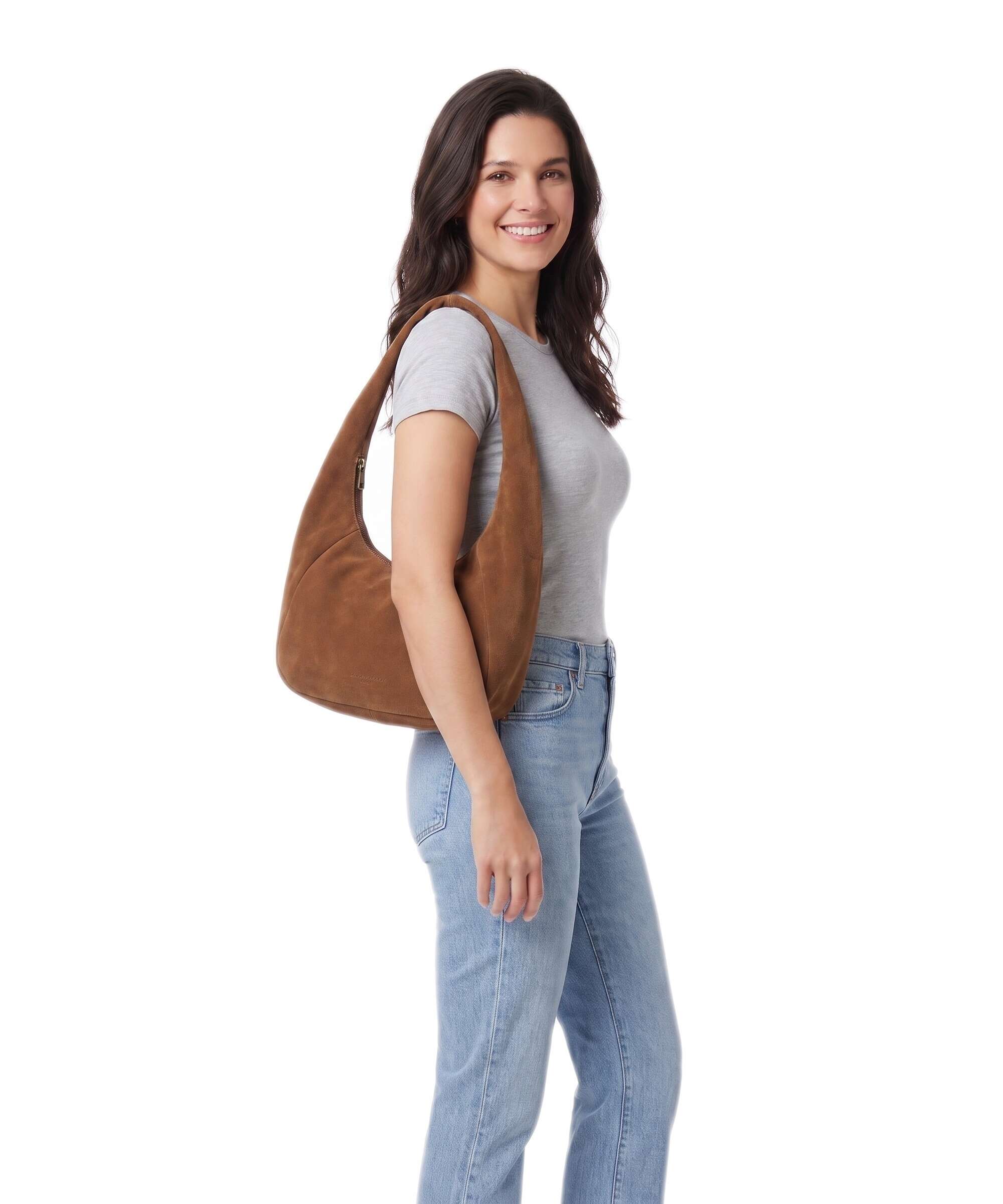 Liebeskind Farrah II Hydro Suede M Hobo bag brown