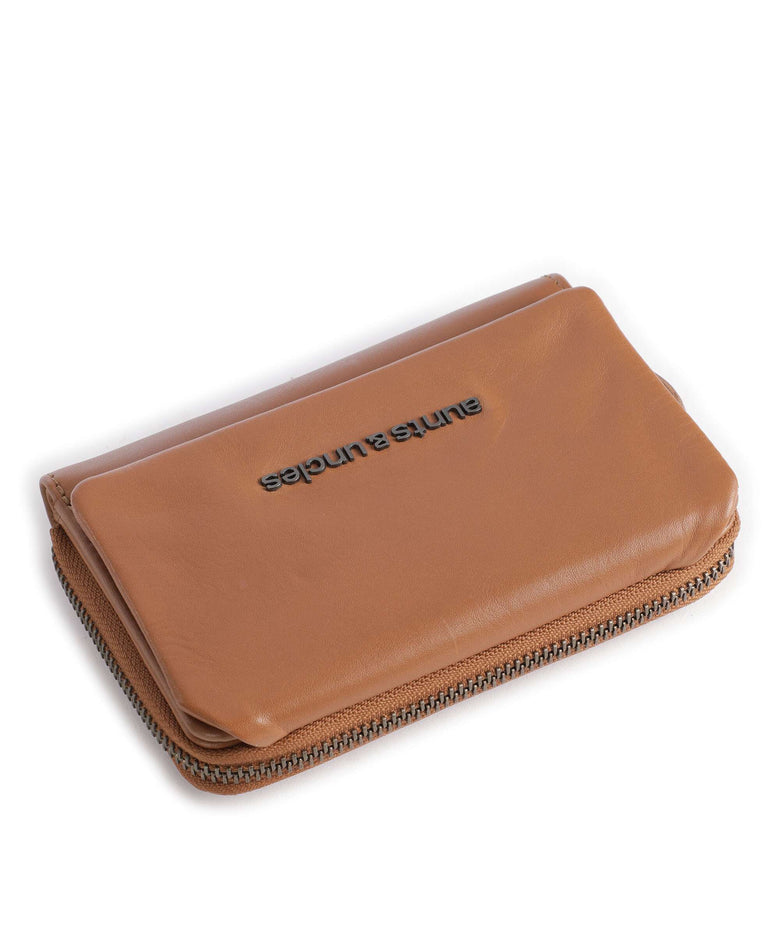 Aunts & Uncles Jamie's Orchard Dahlia RFID Wallet cognac