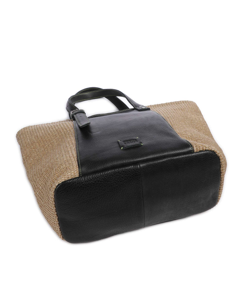 FredsBruder Sea you soon Tote bag black/camel