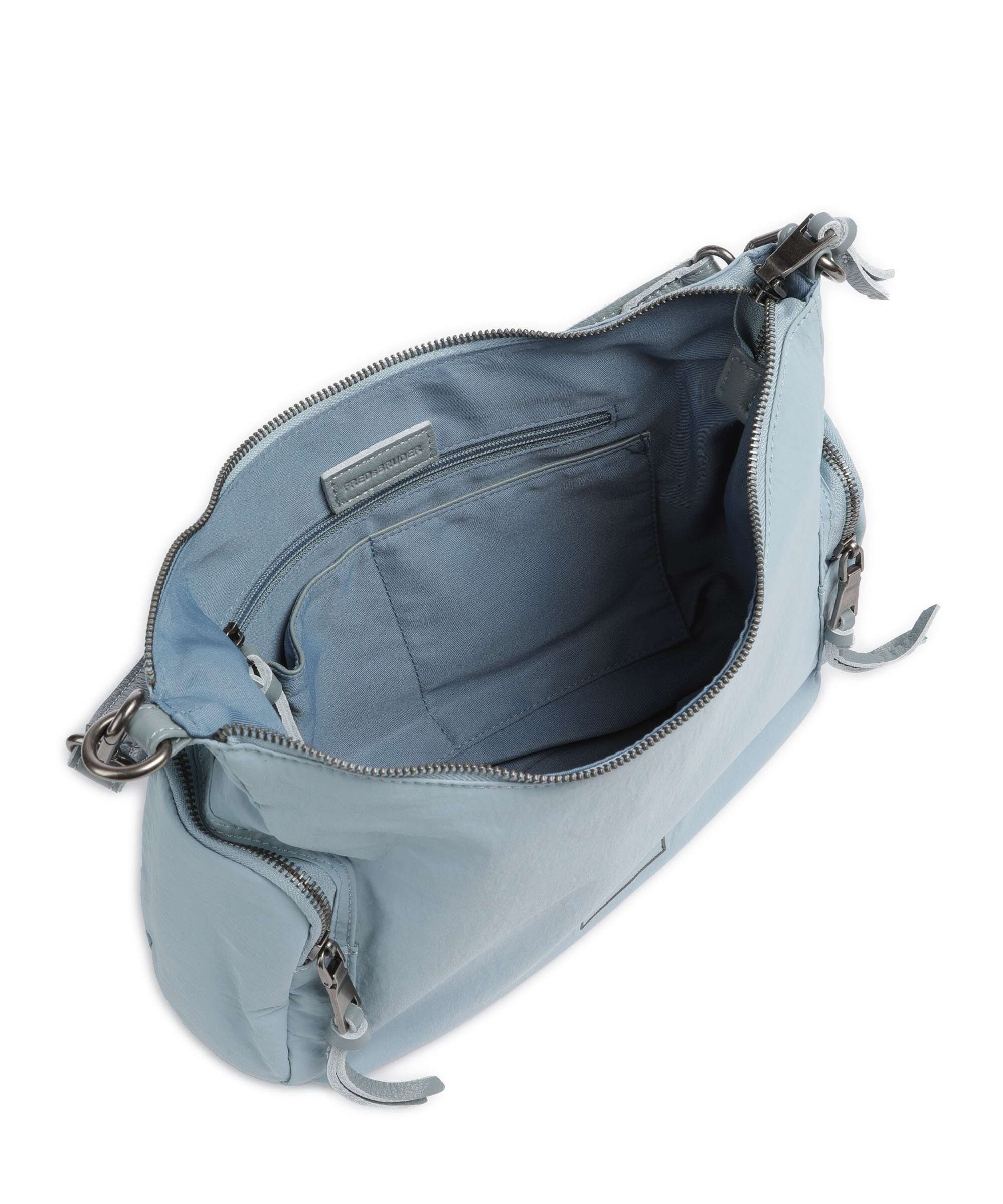 FredsBruder Friends For Life Hobo bag dusty blue