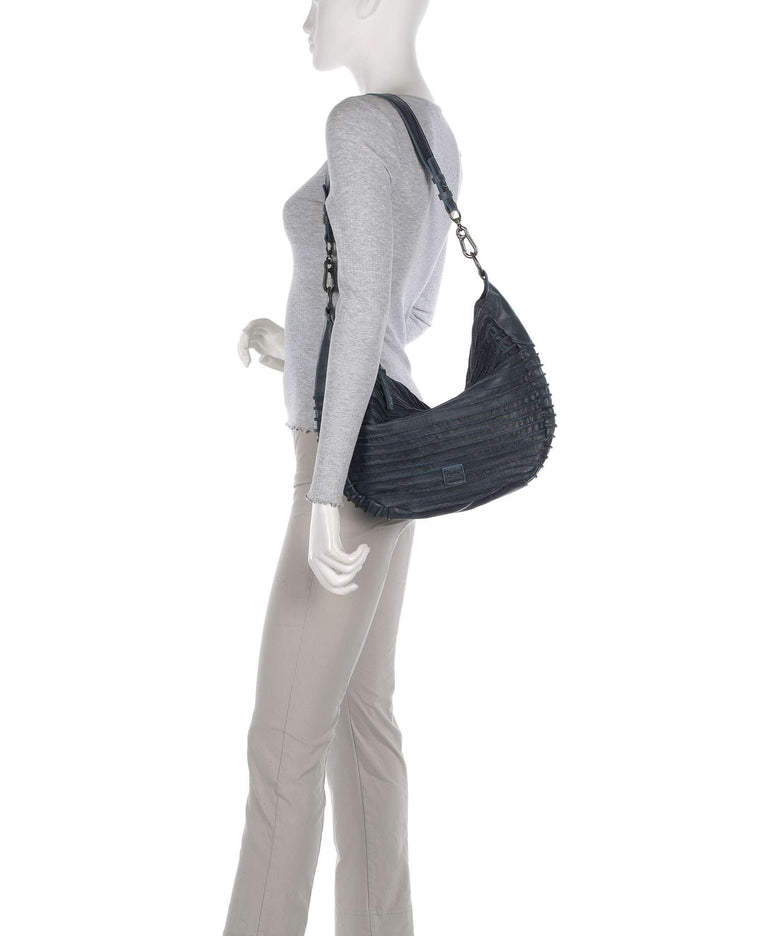 FredsBruder Riffel Flowow Hobo bag dusty blue