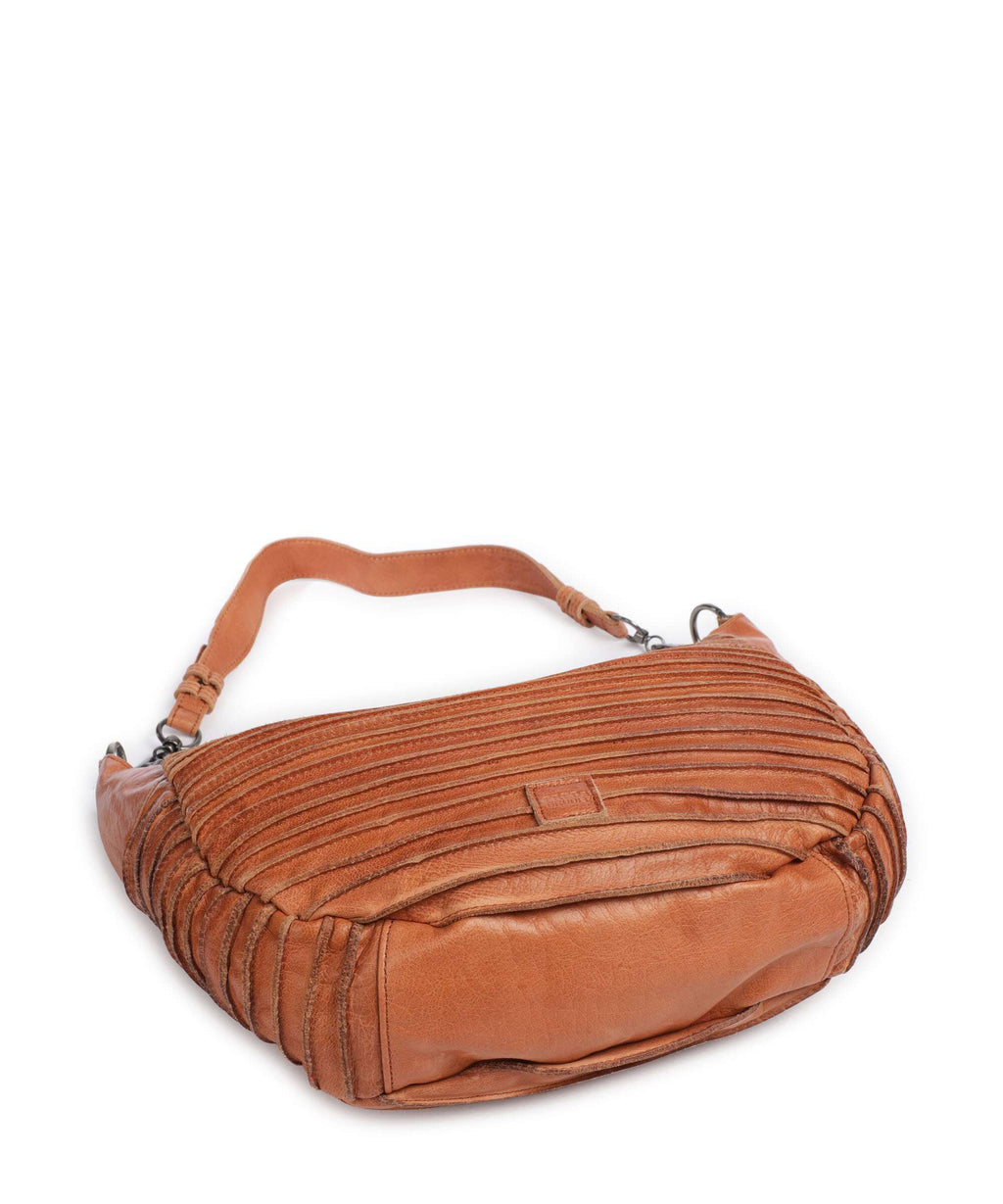 FredsBruder Riffel Flowow Hobo bag dark caramel