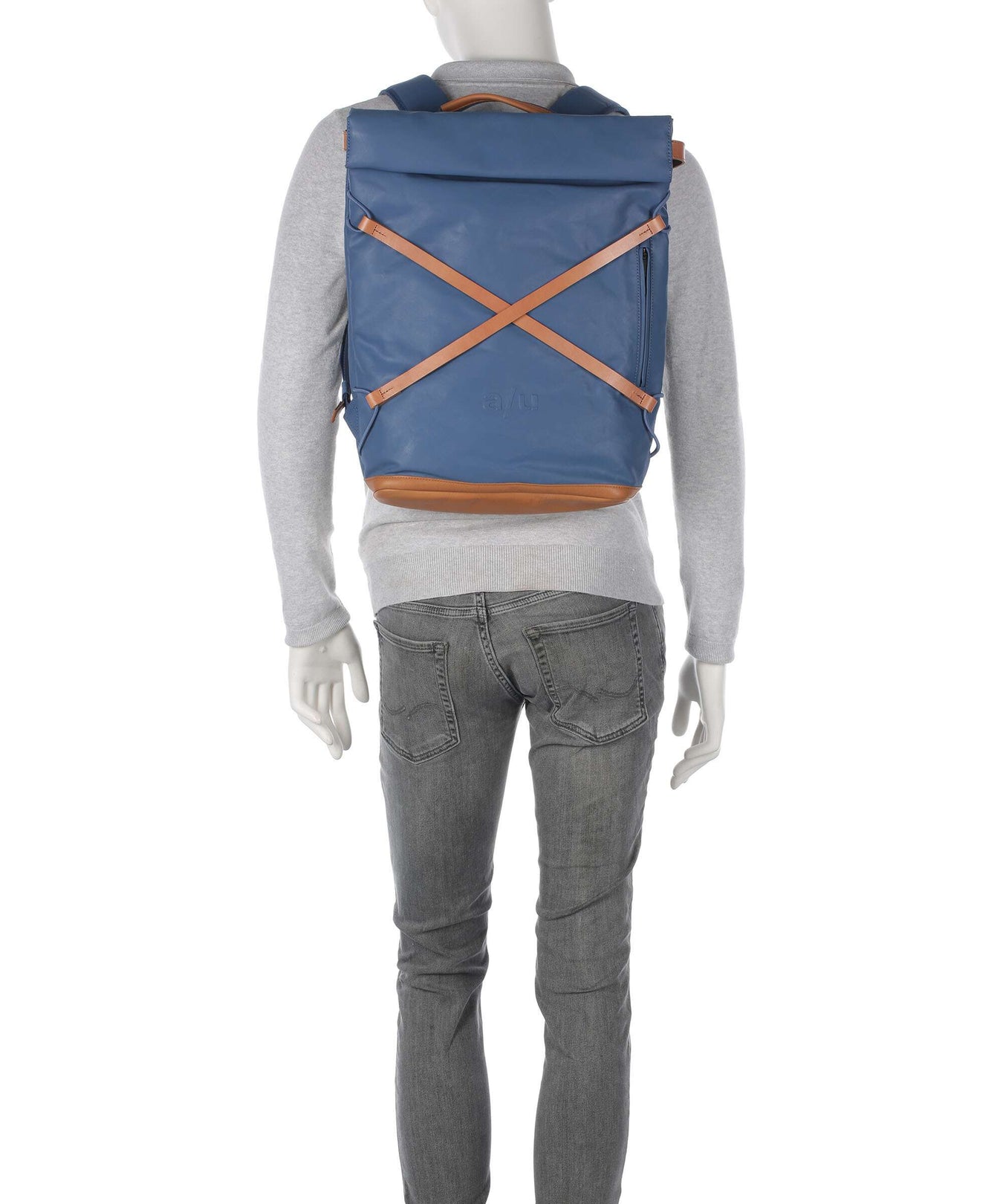 Aunts & Uncles Japan Osaka Rolltop backpack blue jeans