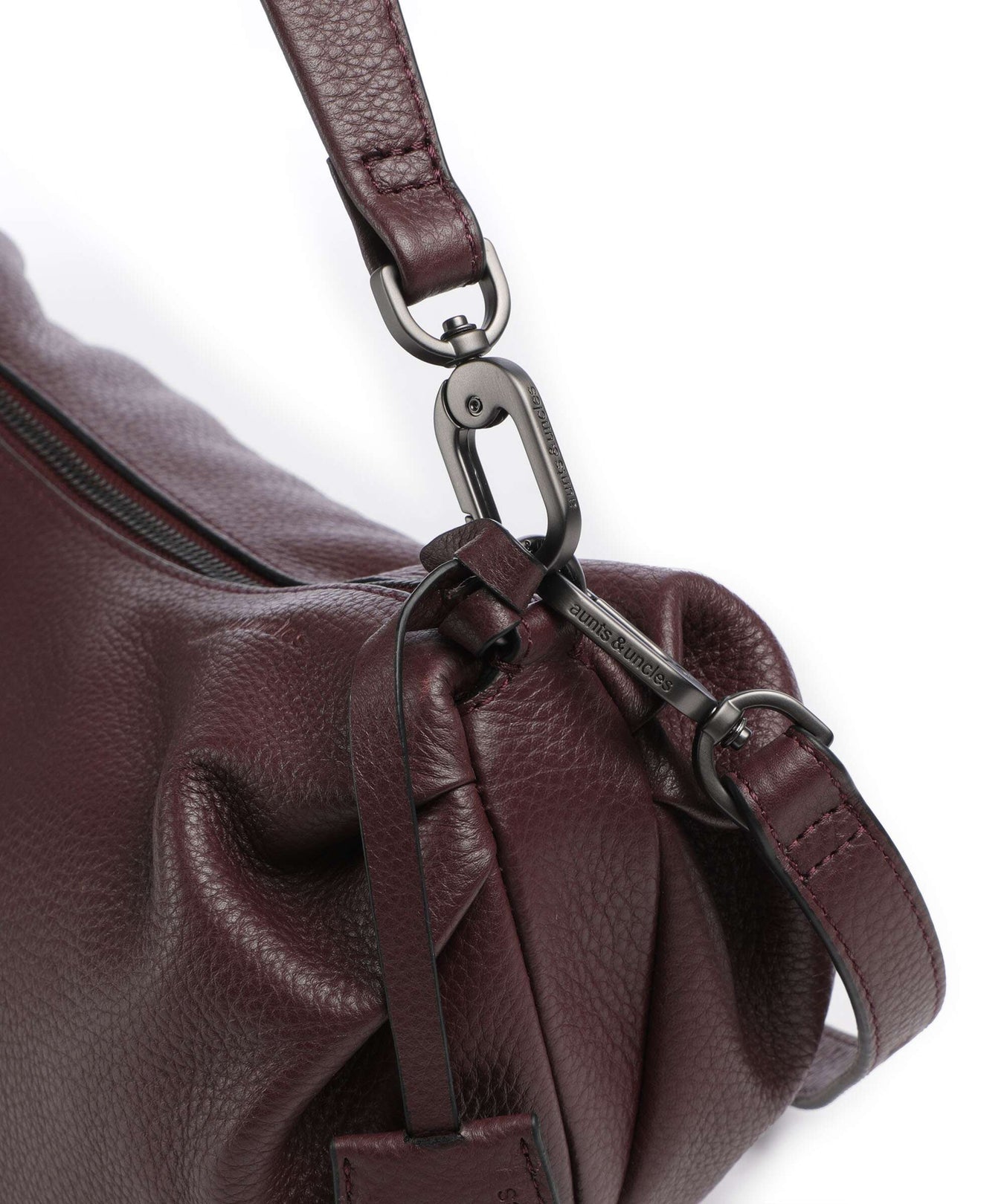 Aunts & Uncles Philocalists Sparkle Hobo bag merlot