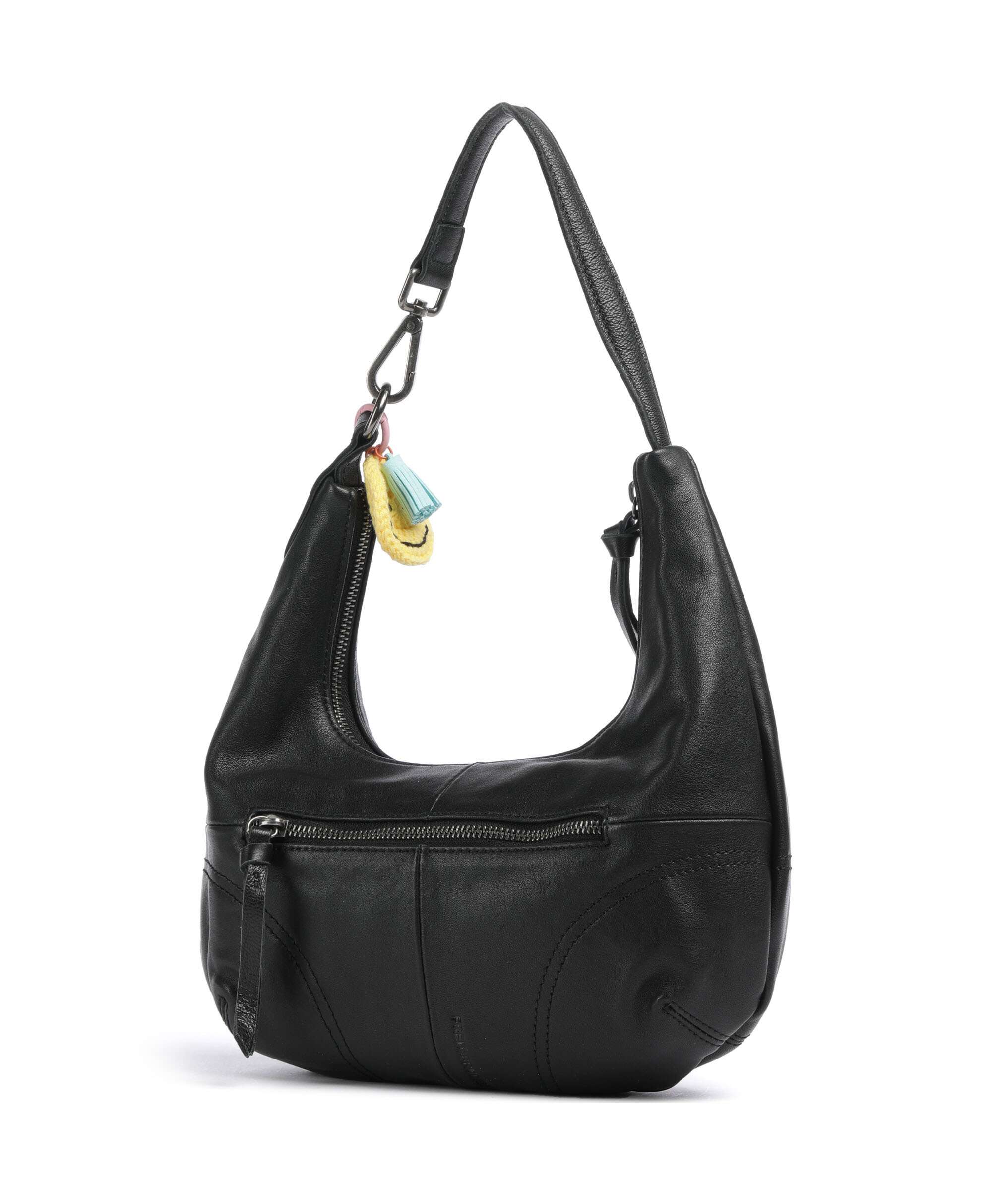 FredsBruder Take A Smile Midi Hobo bag black