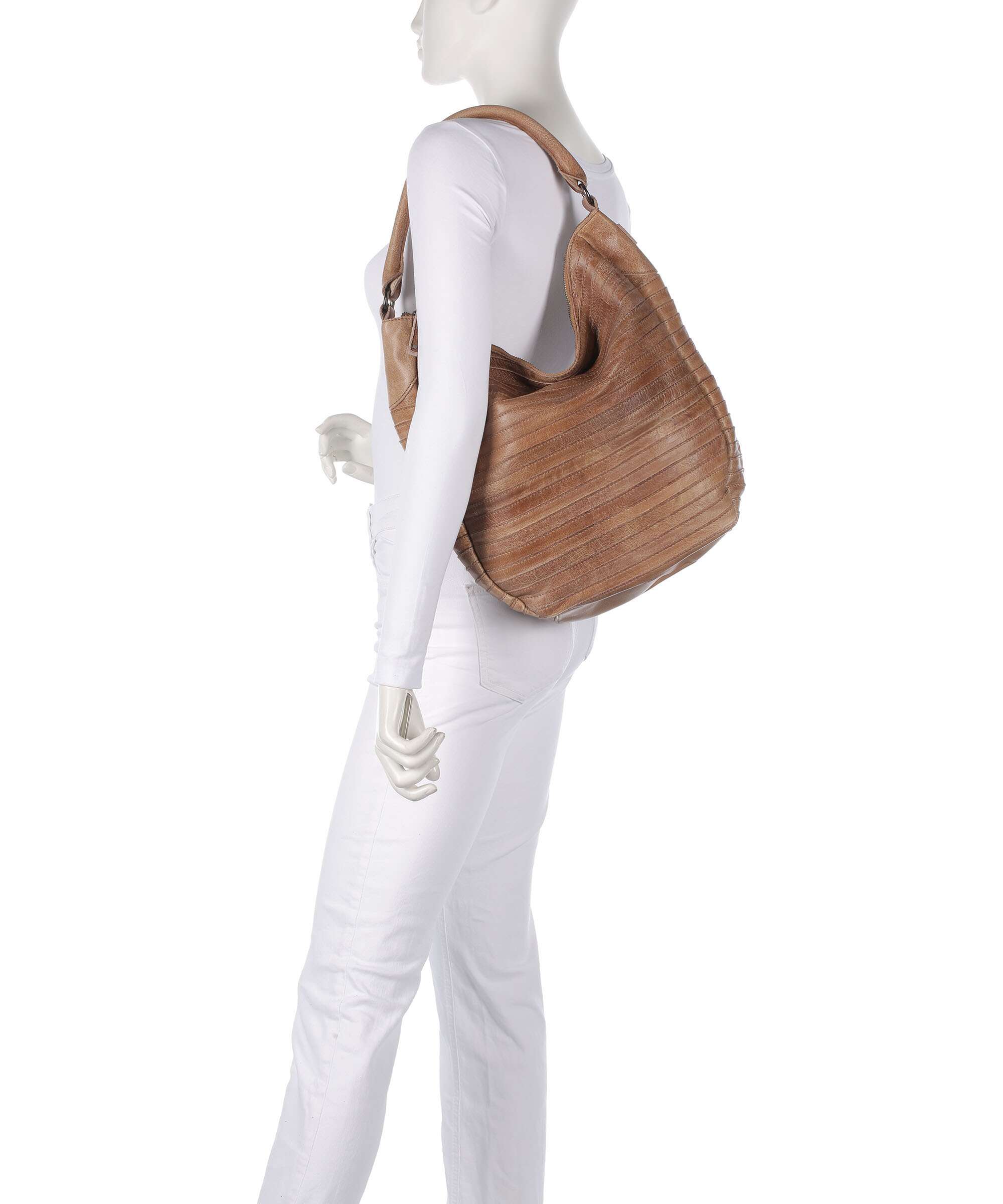 FredsBruder Bestseller Gürteltier S Hobo bag caramel