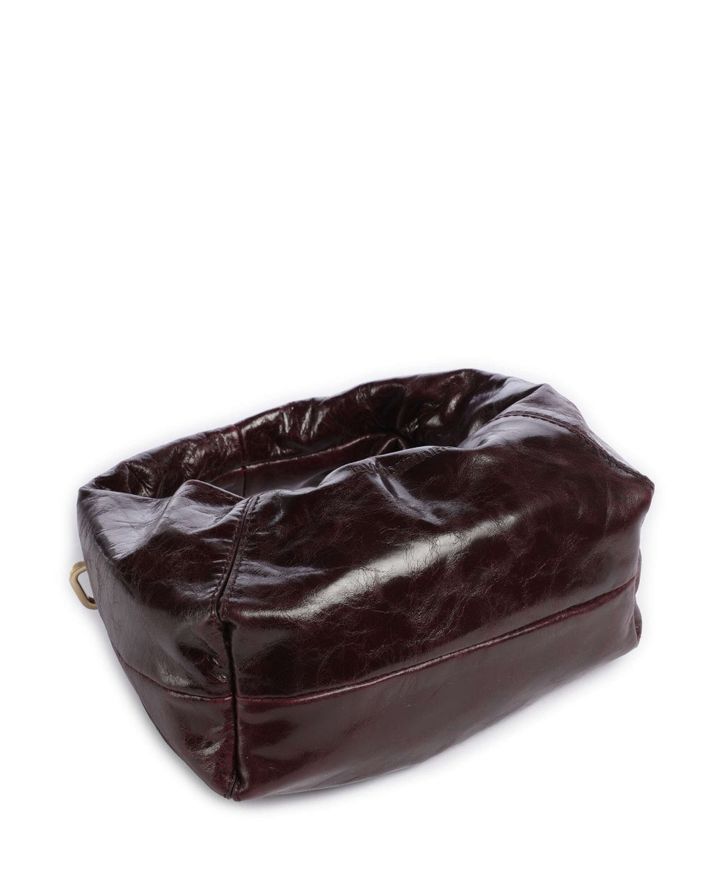 Les Visionnaires Greta Icon Crinkle Mini Handbag bordeaux red