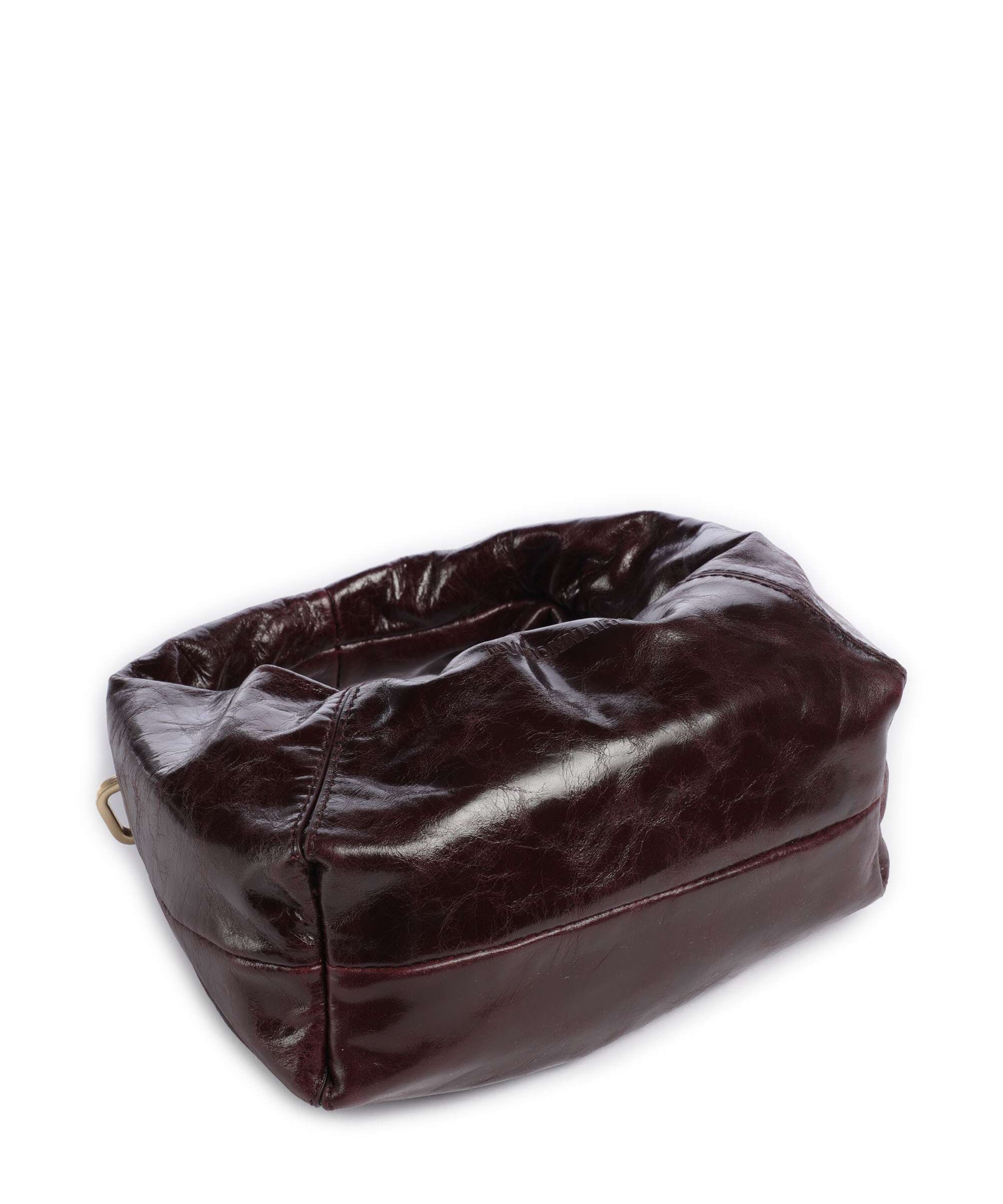 Les Visionnaires Greta Icon Crinkle Mini Handbag bordeaux red