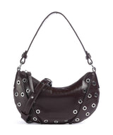 Les Visionnaires Enya Rivet Glossy Mini Borsa a spalla aubergine