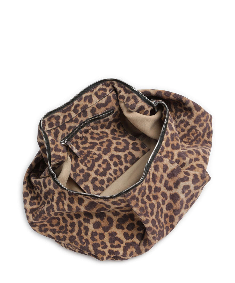 Les Visionnaires Greta Essential Cozy Hobo bag leo print