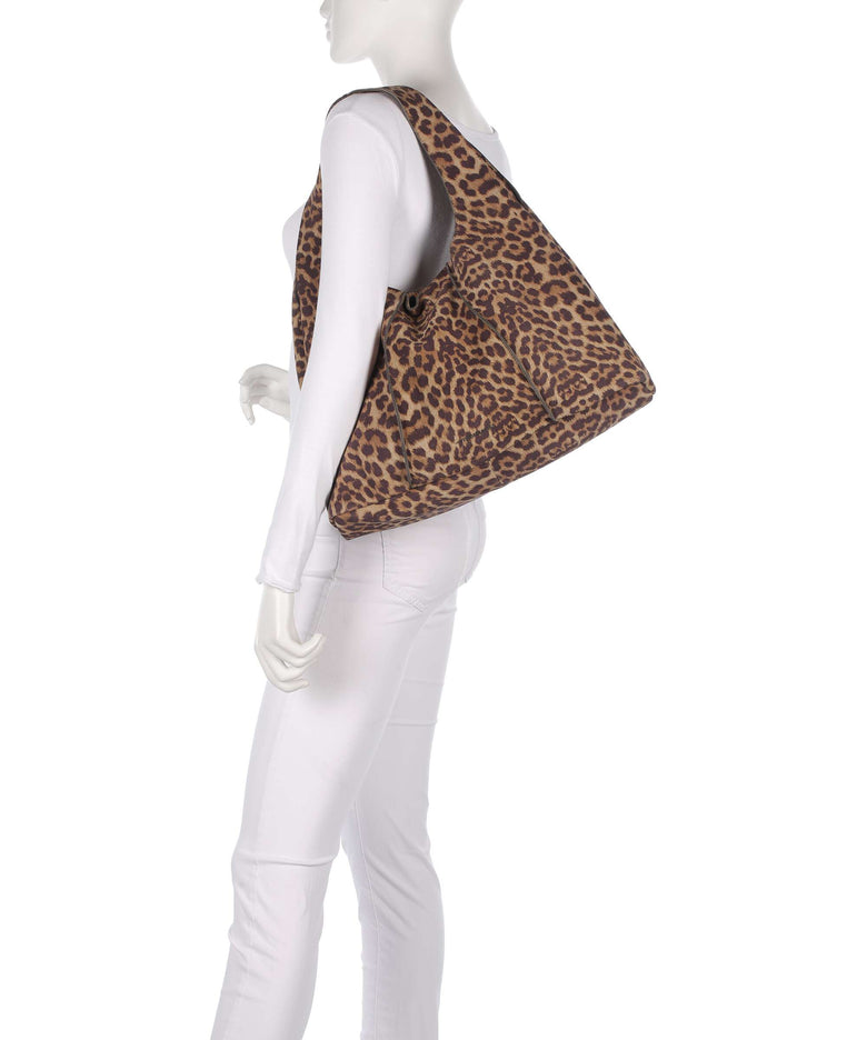 Les Visionnaires Paz Essential Cozy Hobo bag leo print
