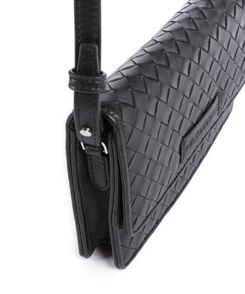Les Visionnaires Brit Weave Silky Crossbody bag black
