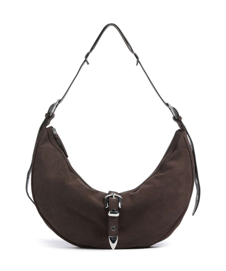 Les Visionnaires Enya Rebel Cozy Hobo bag dark brown