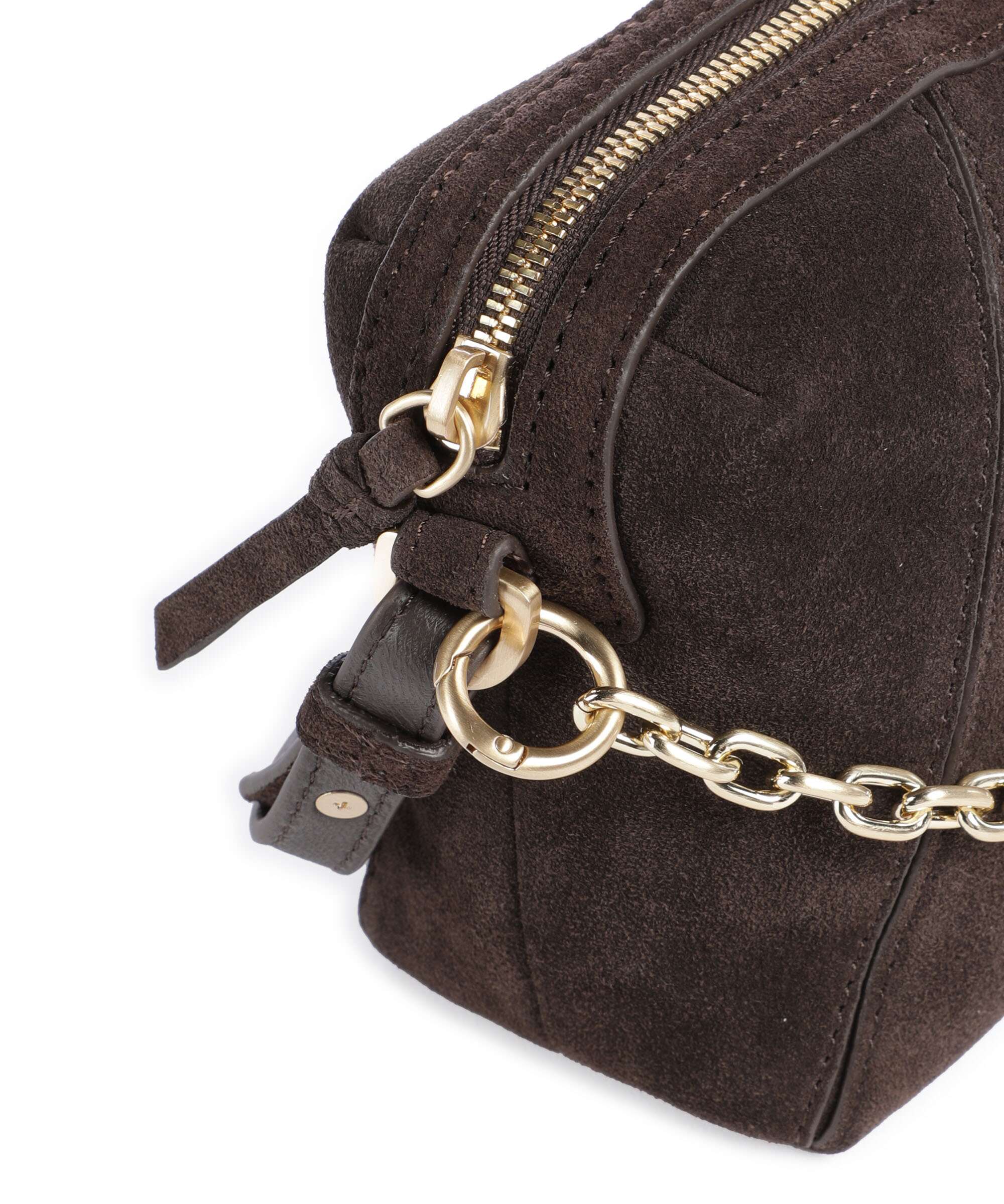 Les Visionnaires Lynn Cozy Chain Crossbody bag dark brown