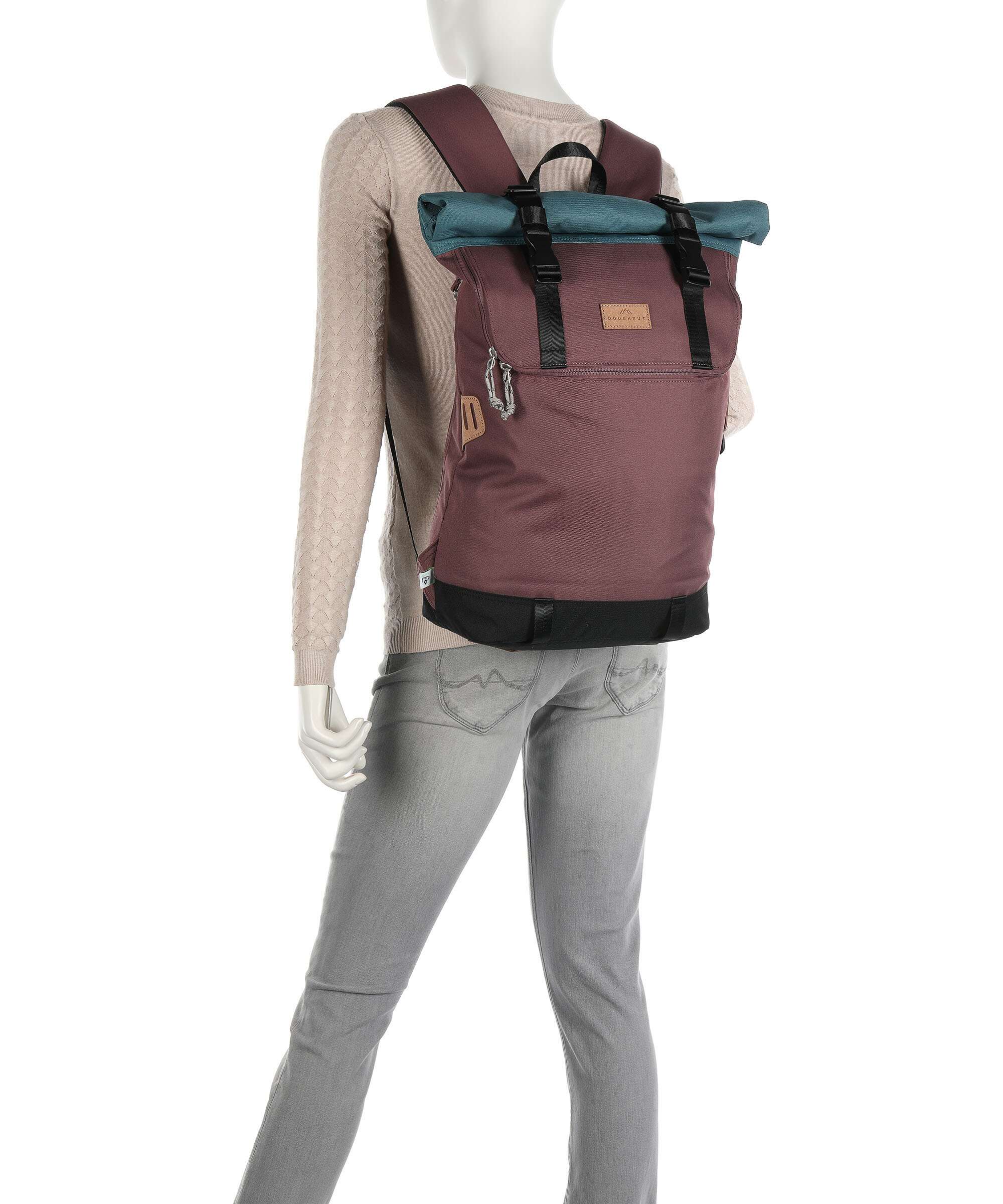 Doughnut Reborn Christopher Rolltop backpack grey/stone