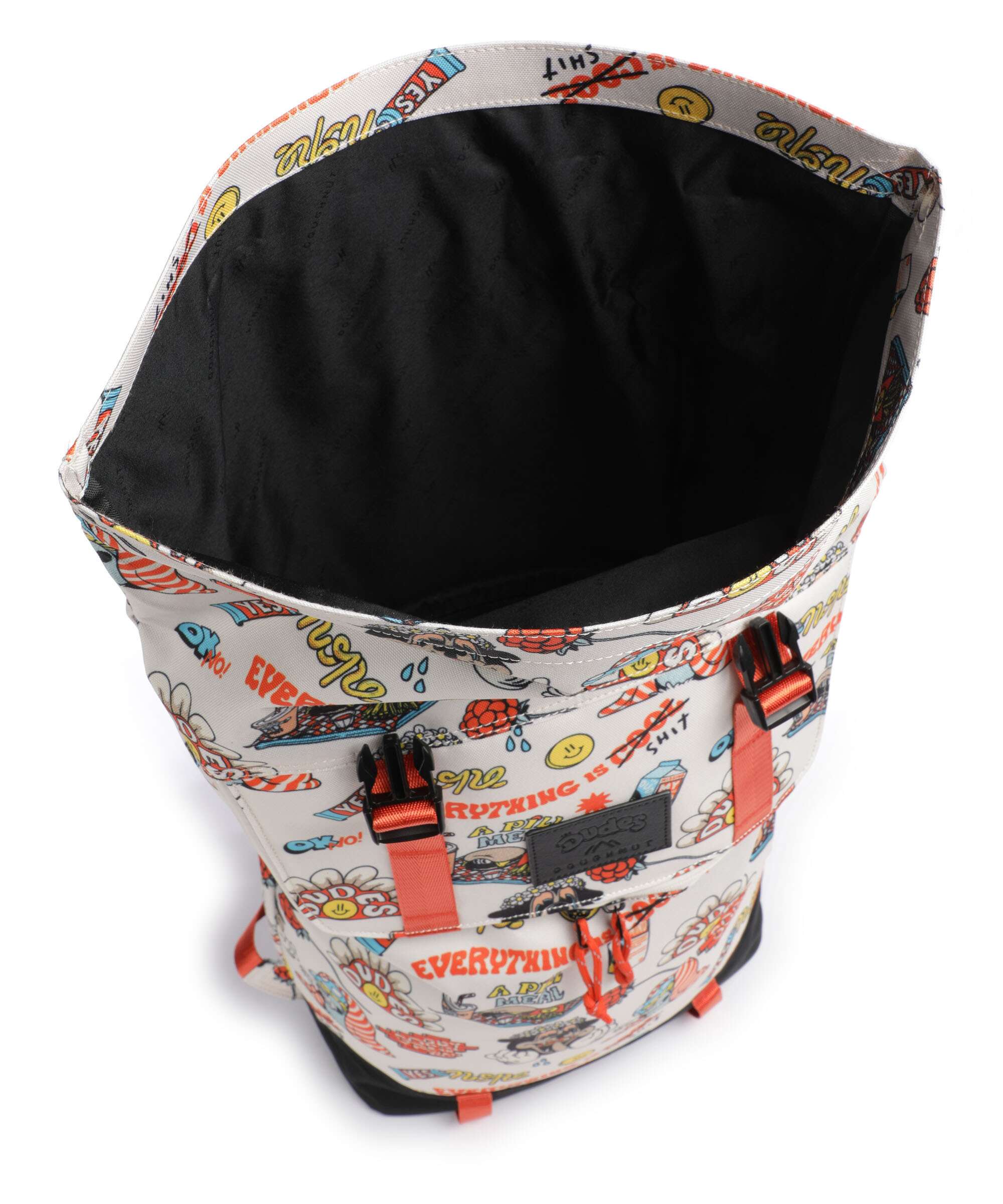 Doughnut The Dudes Christopher Dark Rolltop backpack print